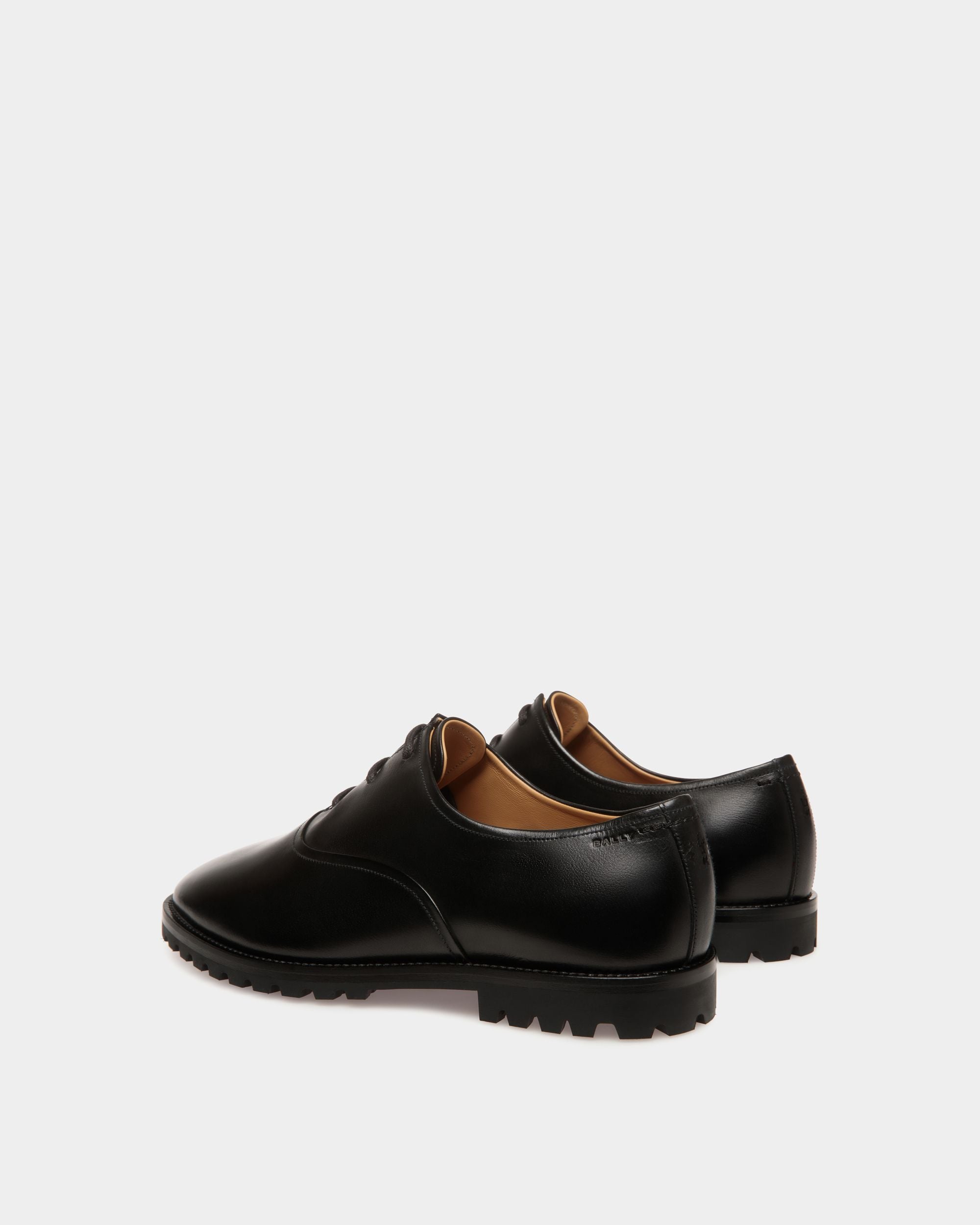Solaria Oxford in Black Buffalo Leather - Men's - Bally - 03