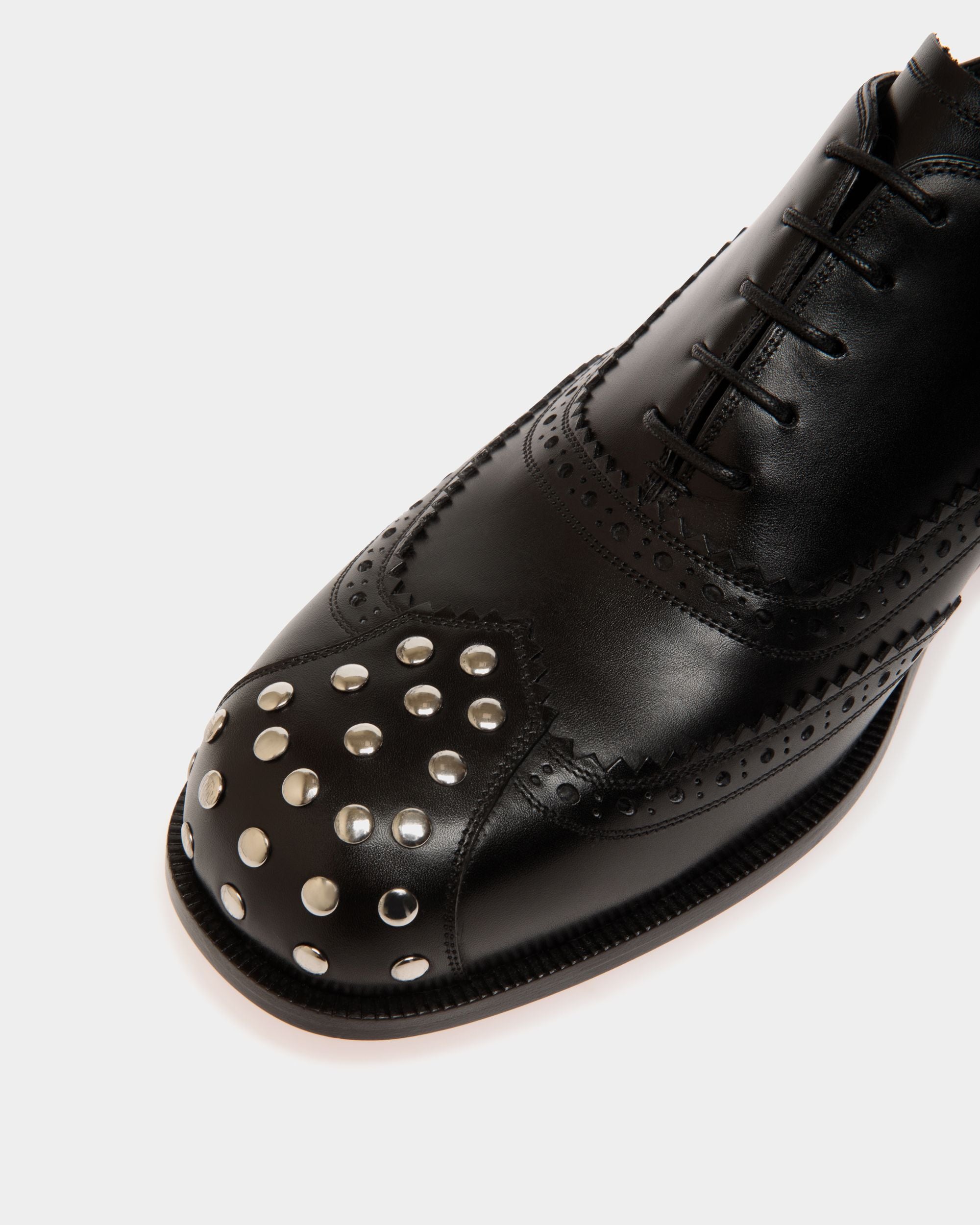 Richelieu Spiegel En Cuir Noir - Homme - Bally - 06