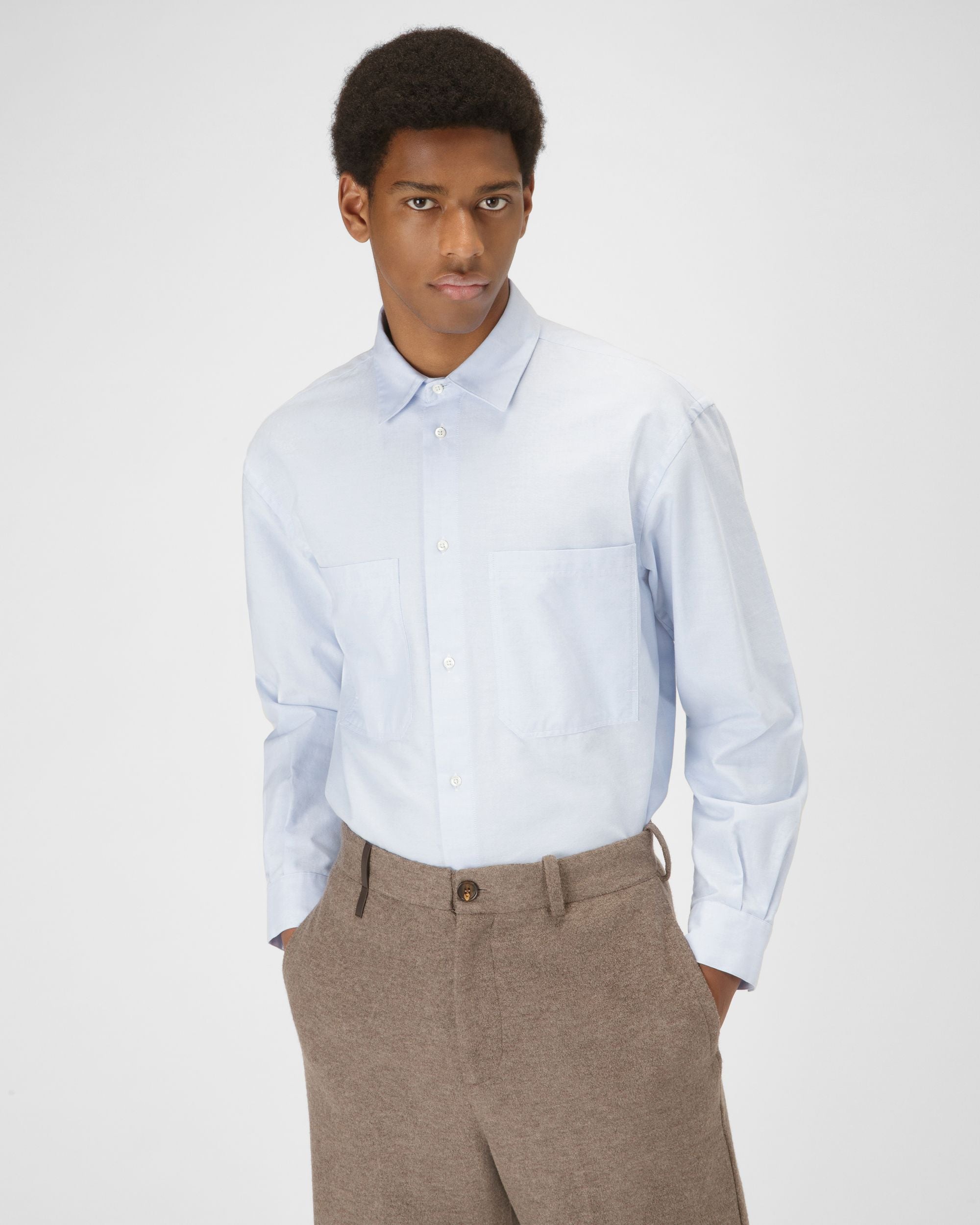 Chemise En Coton Bleu - Homme - Bally - 01