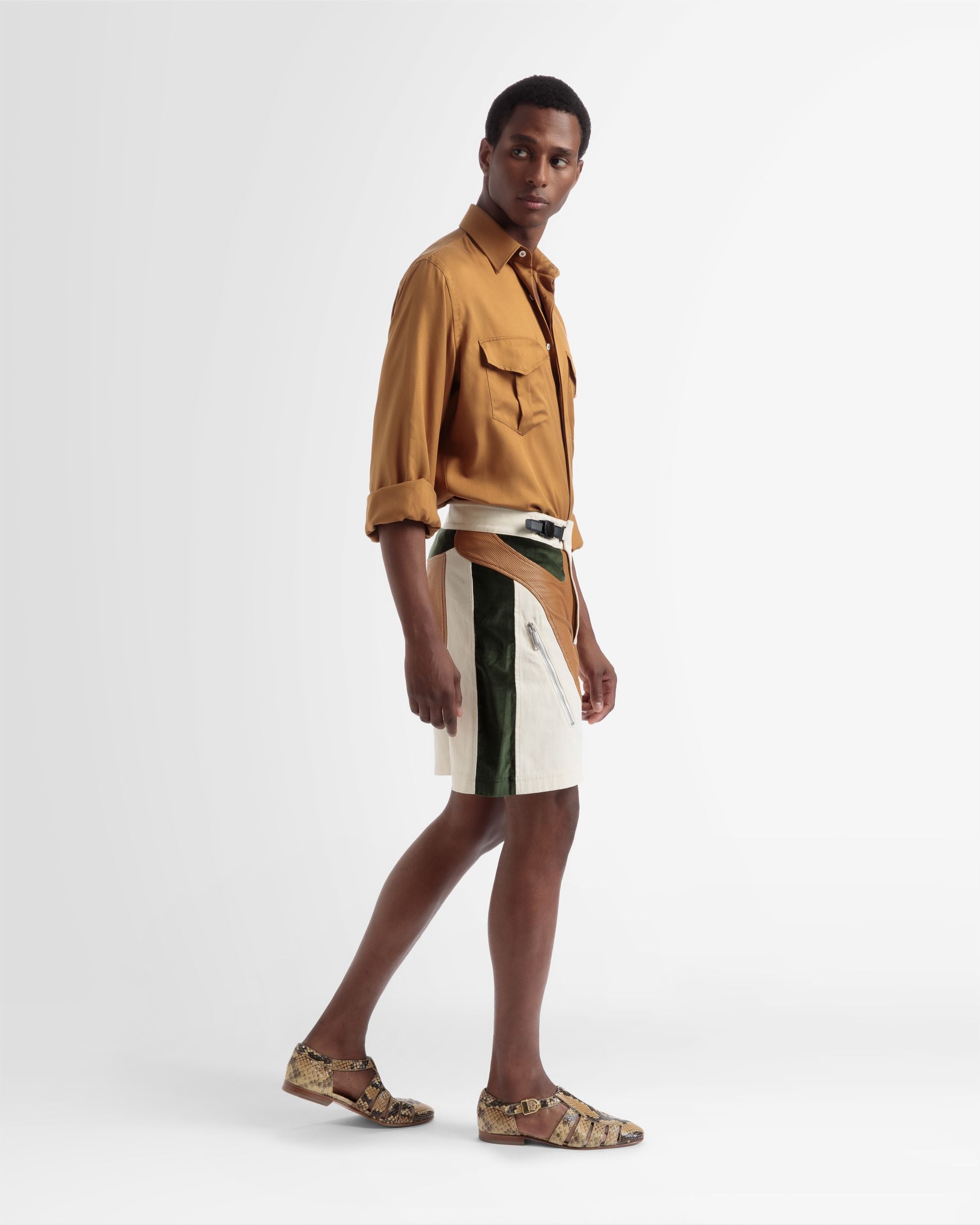 Seidenhemd Mit Tasche Vorn In Desert - Herren - Bally - 04