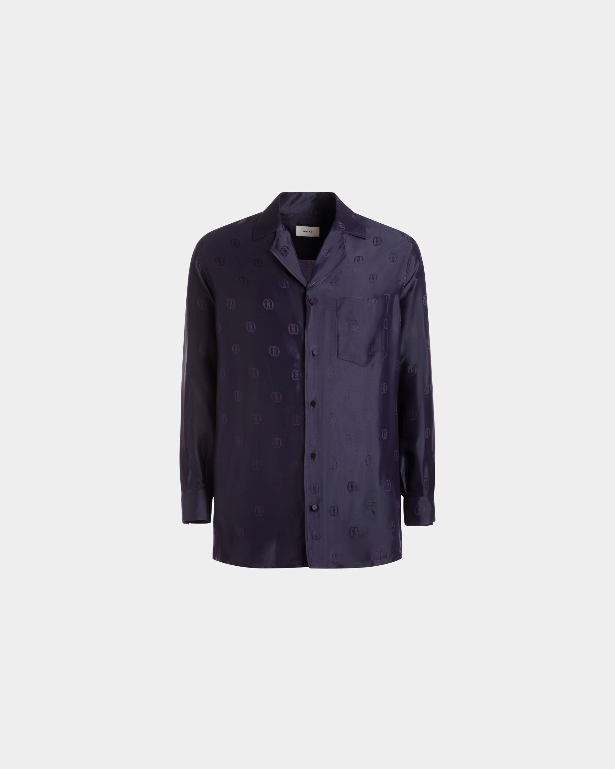 Chemise imprimé Emblem En soie orchidée - Homme - Bally - 01