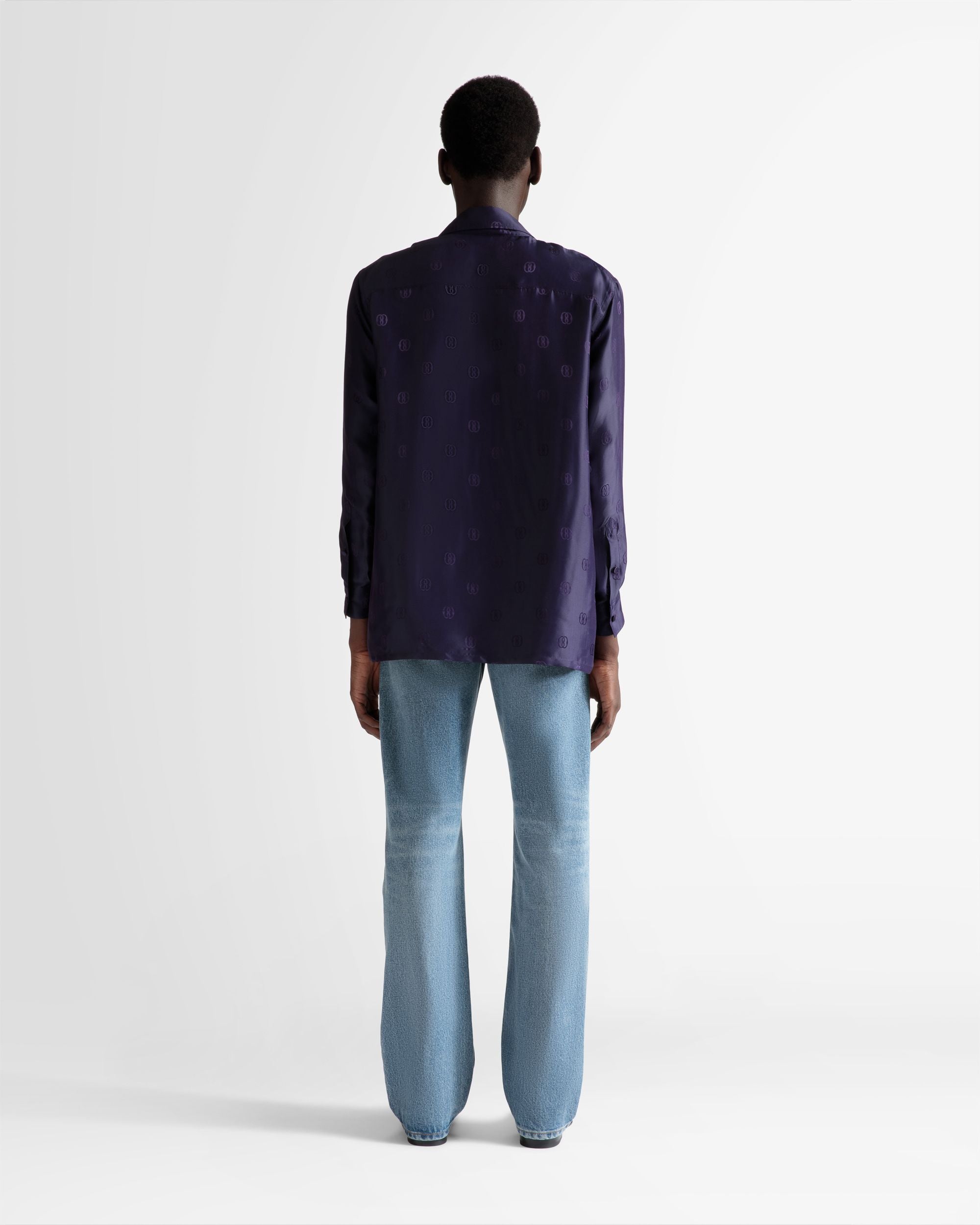 Chemise imprimé Emblem En soie orchidée - Homme - Bally - 05