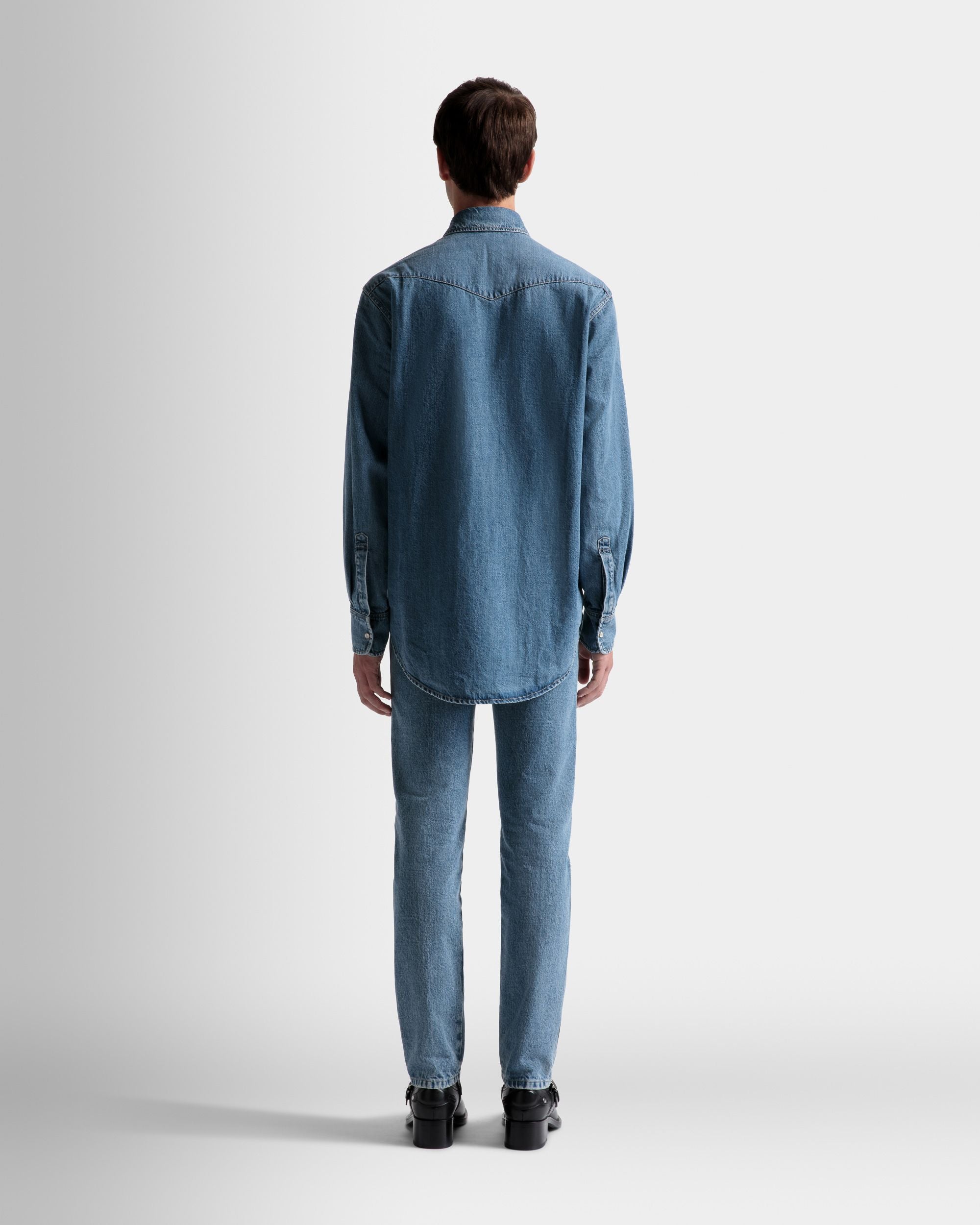 Westernhemd Aus Hellblauem Denim - Herren - Bally - 06