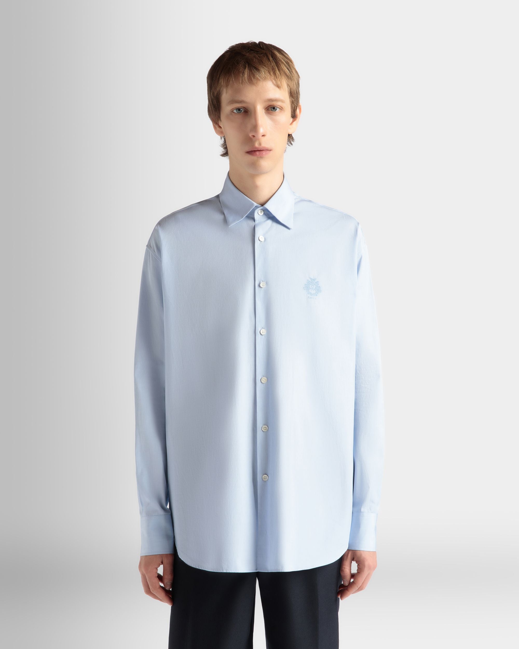 Chemise En Coton Light Blue - Homme - Bally - 03