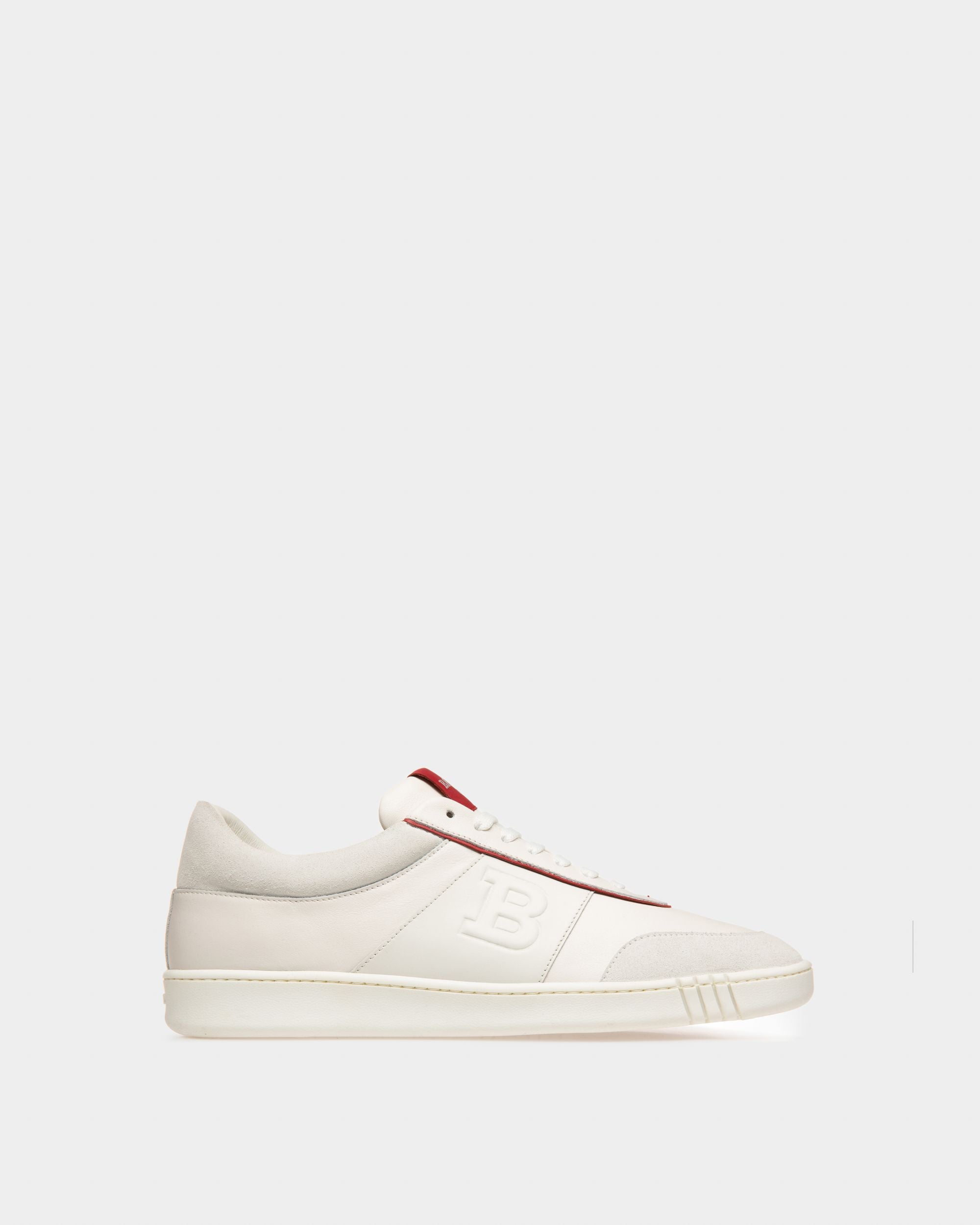 Wallys Sneaker En Cuir Et Daim Blanc Et Rouge - Homme - Bally - 01