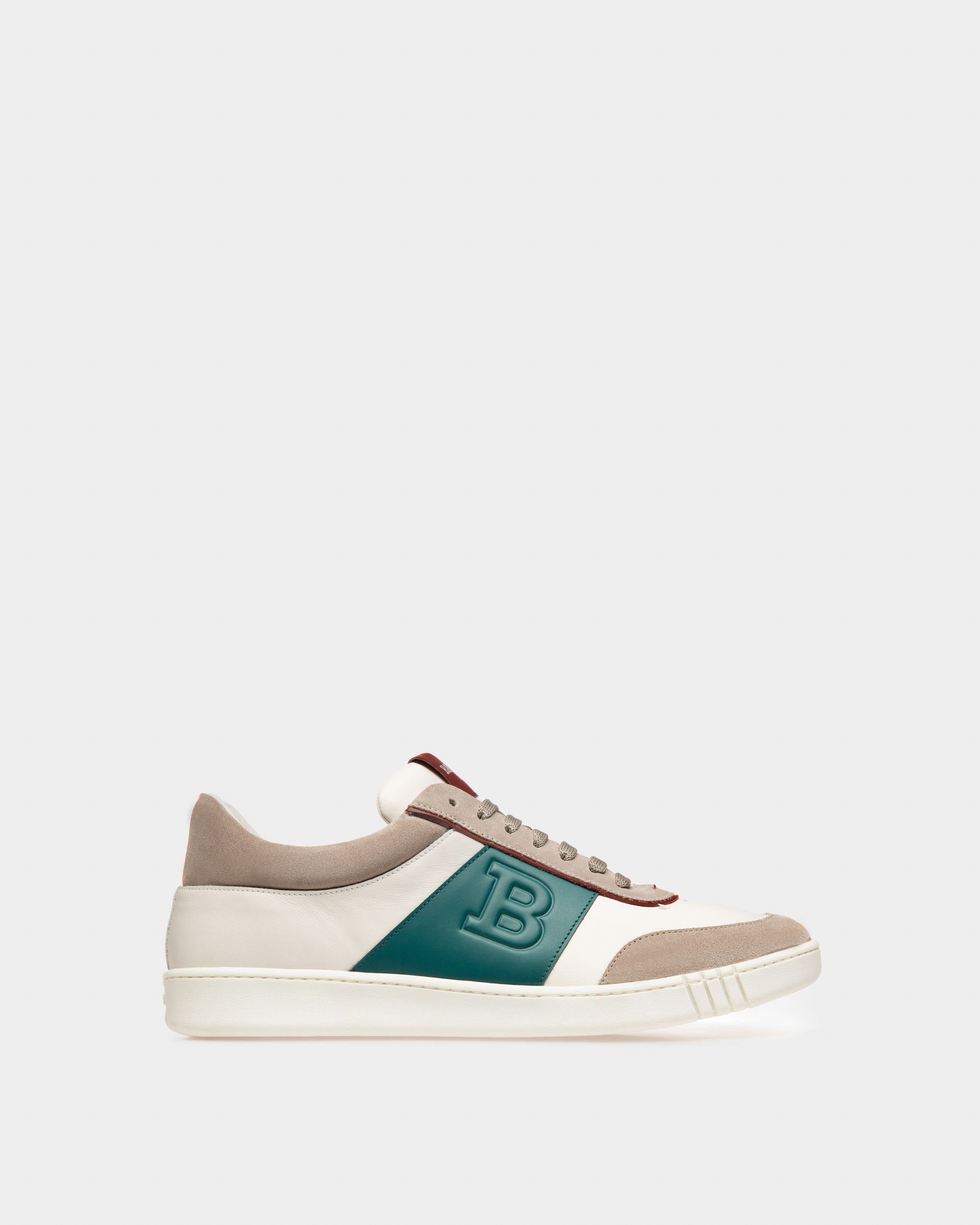 Wallys Sneaker En Cuir Et Daim Gris Et Blanc - Homme - Bally - 01
