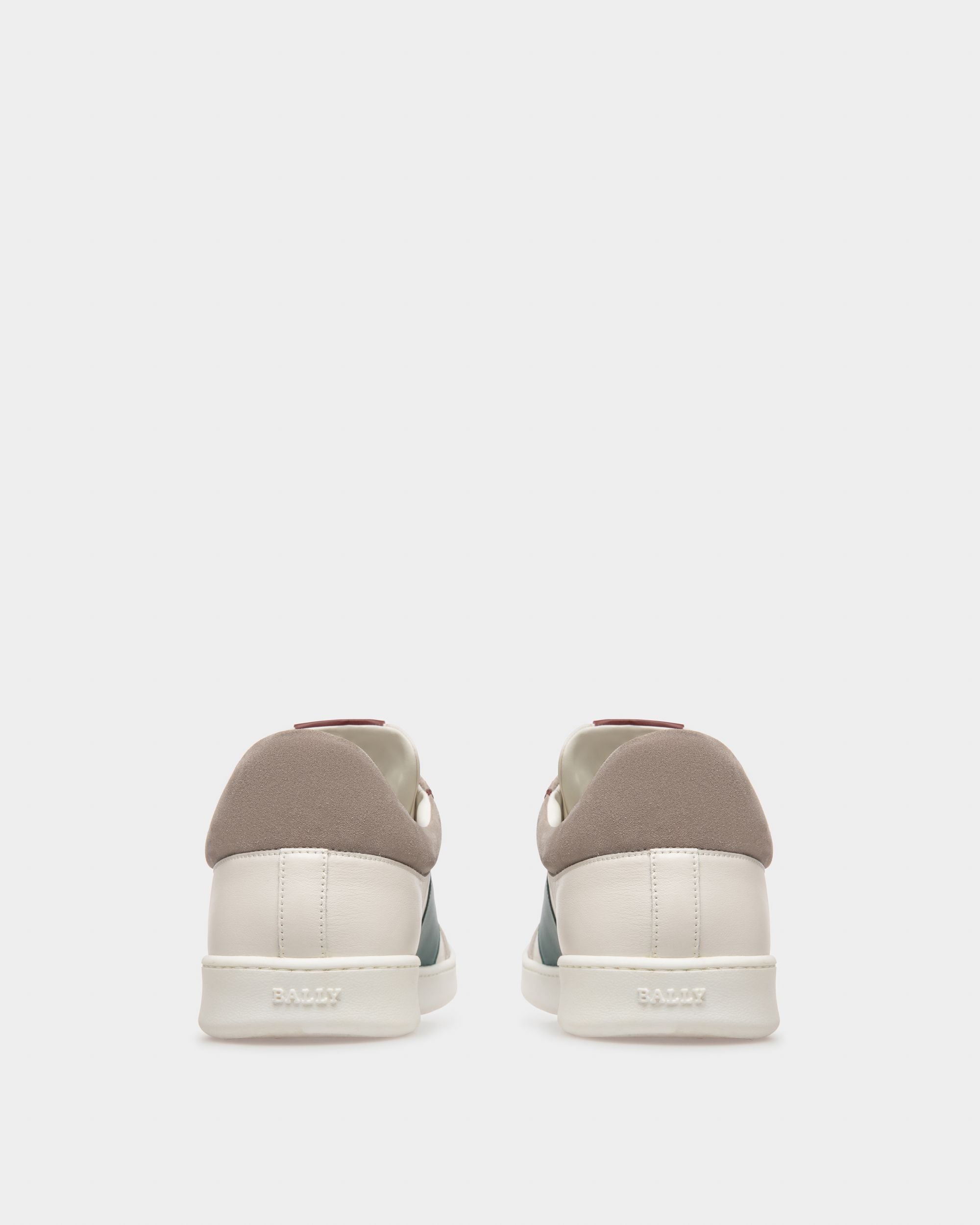 Wallys Sneaker En Cuir Et Daim Gris Et Blanc - Homme - Bally - 04