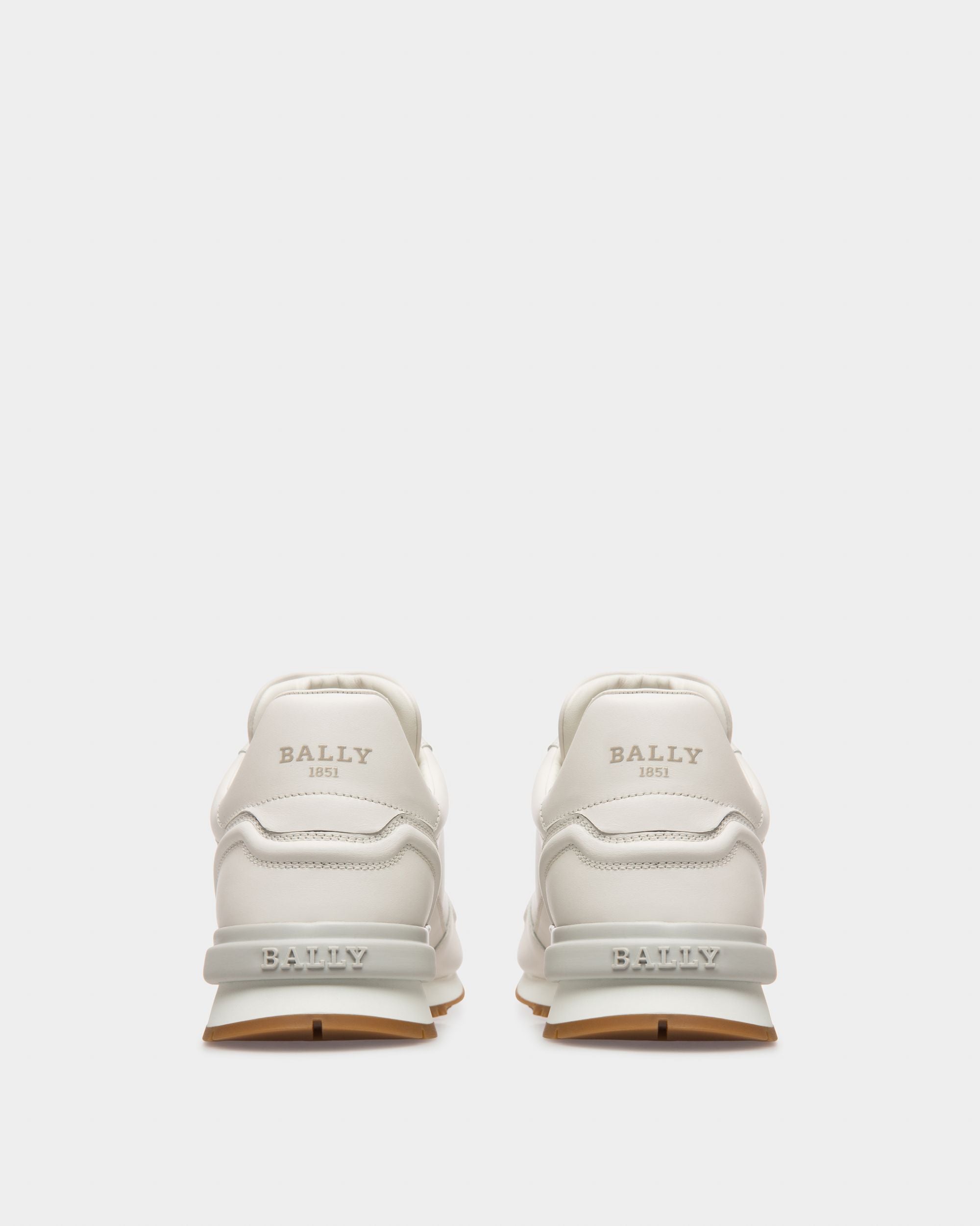 Asper In White Leather And Fabric - Men's - Bally - 03