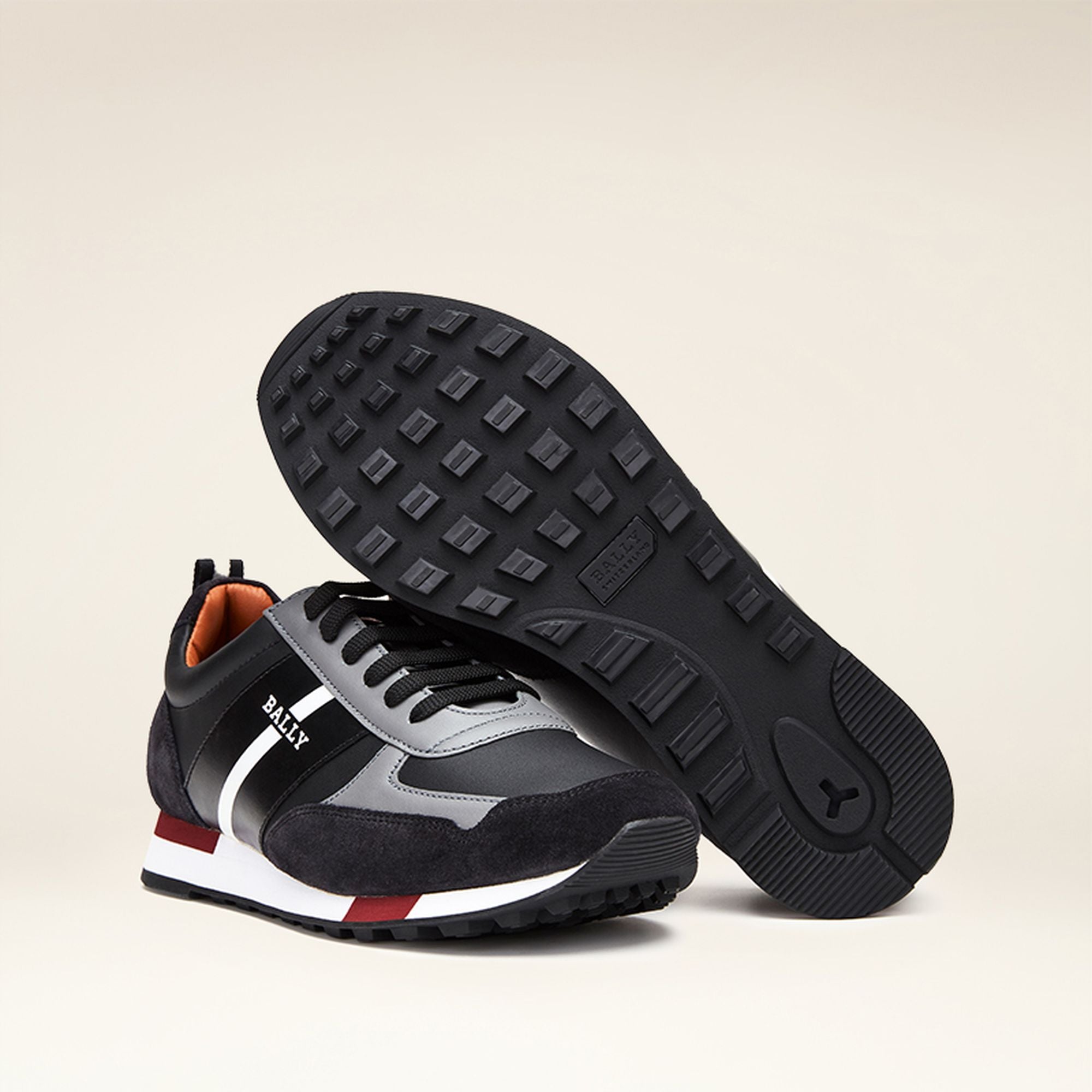 Men's Casual White And Black Sneakers - Herren - Bally - 03