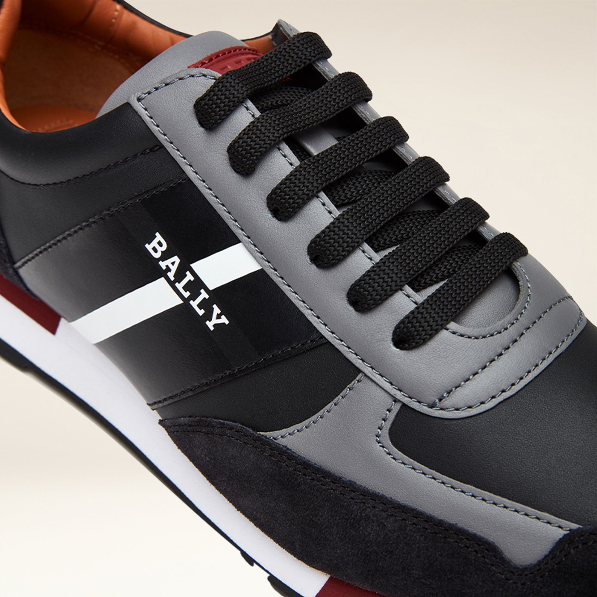 Men's Casual White And Black Sneakers - Homme - Bally - 04