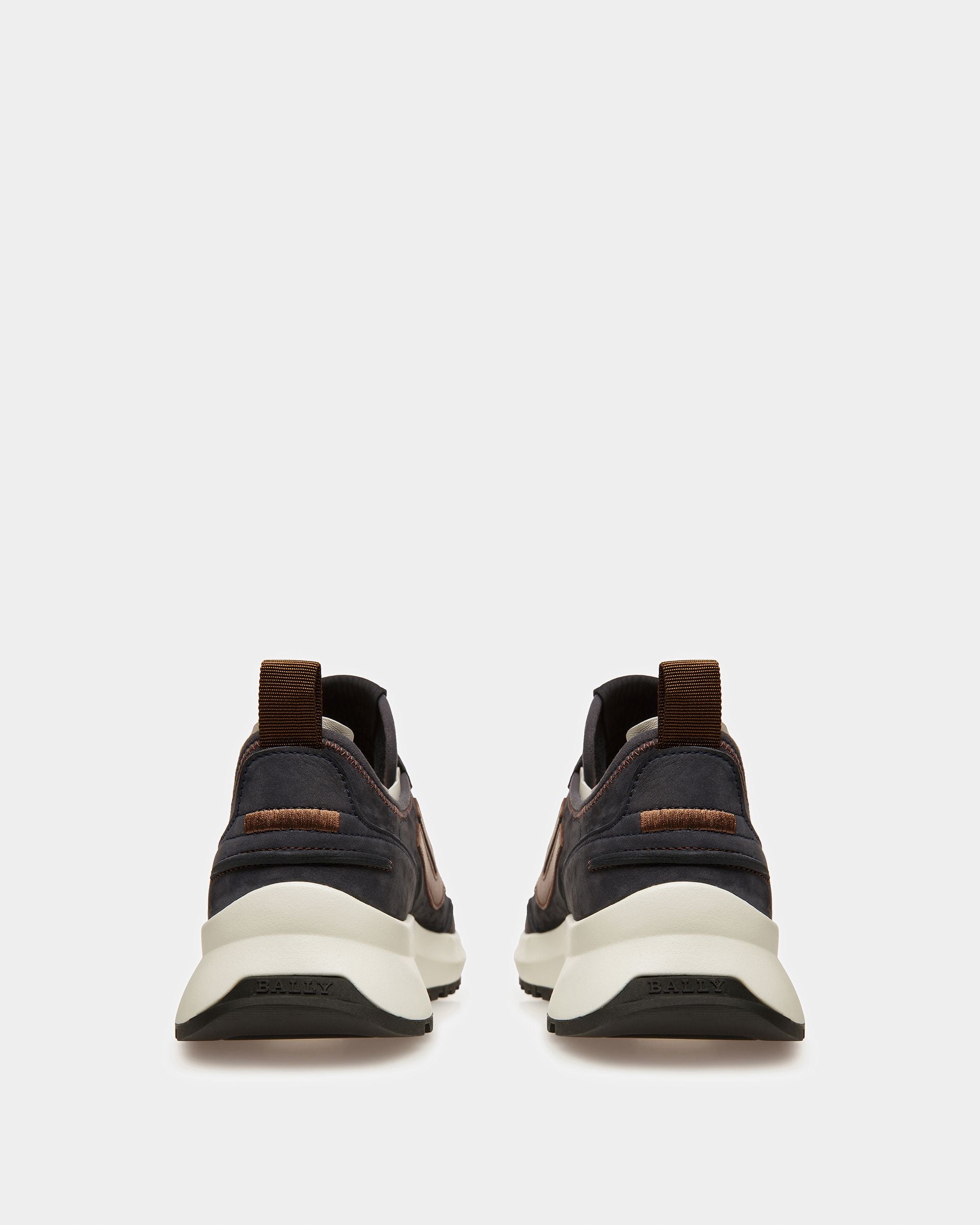 Darys Leather Sneakers In Midnight And Brown - Men's - Bally - 03