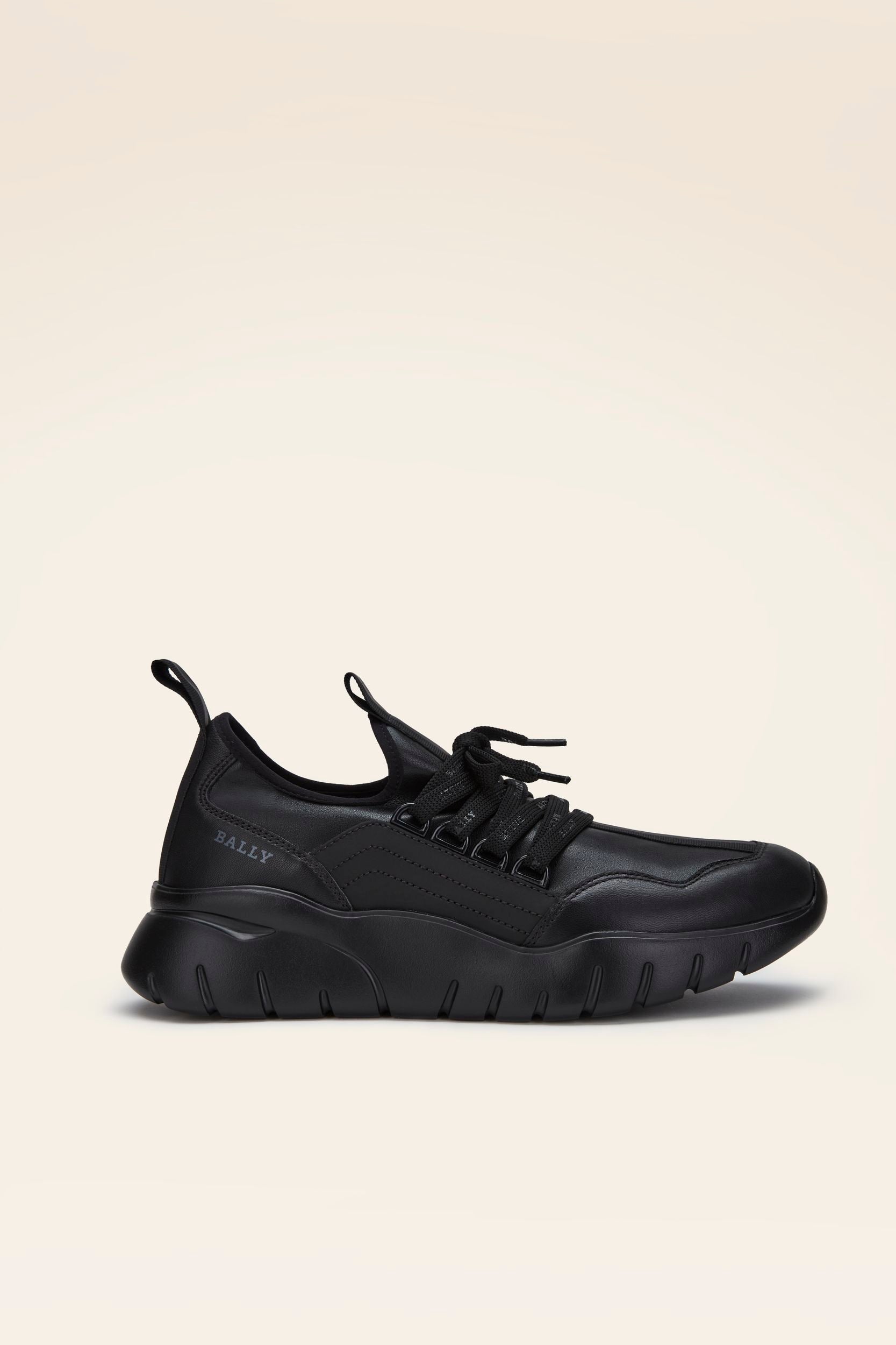 Sneaker in Black Leather - Men's - Bally - 01