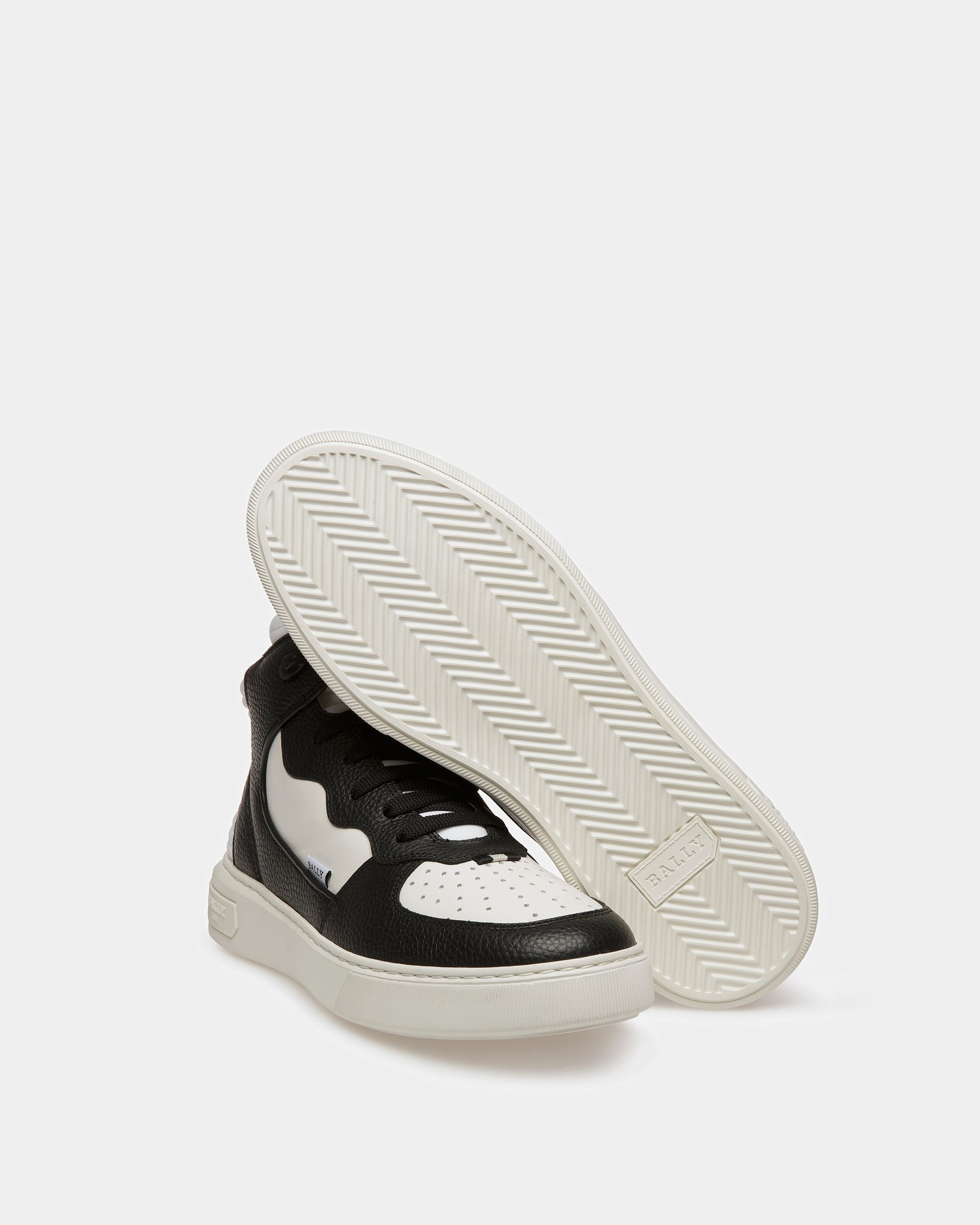 Martyn Sneaker Aus Leder Und Stoff In Schwarz Und Weiß - Herren - Bally - 05