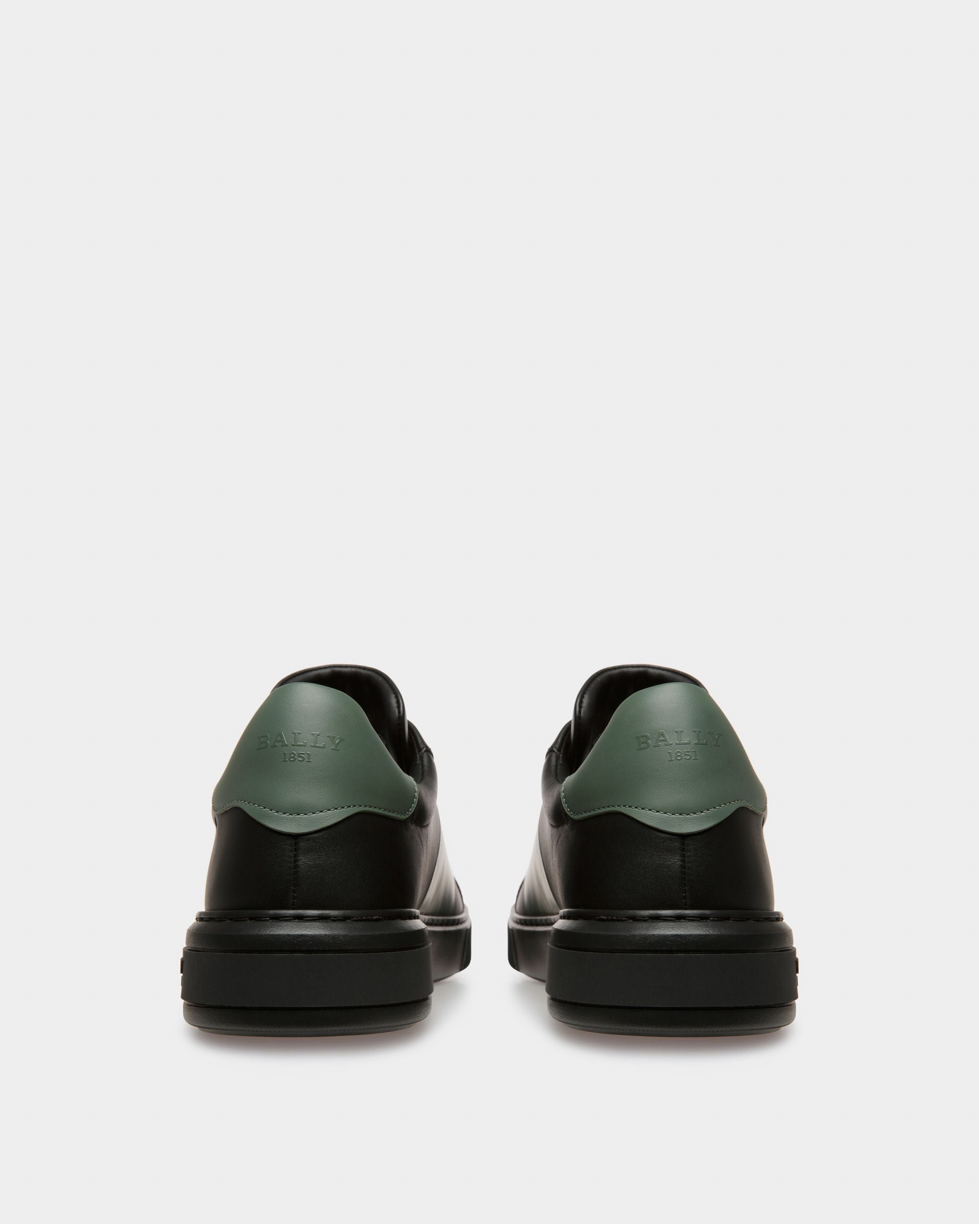 Mitty Leder-Sneaker In Schwarz Und Grün - Herren - Bally - 04