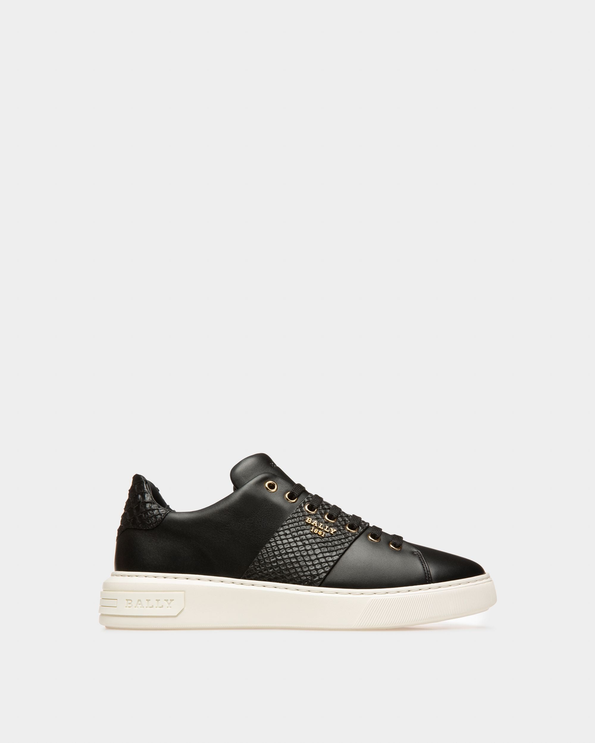 Mattye Leather Sneakers In Black - Men's - Bally - 01