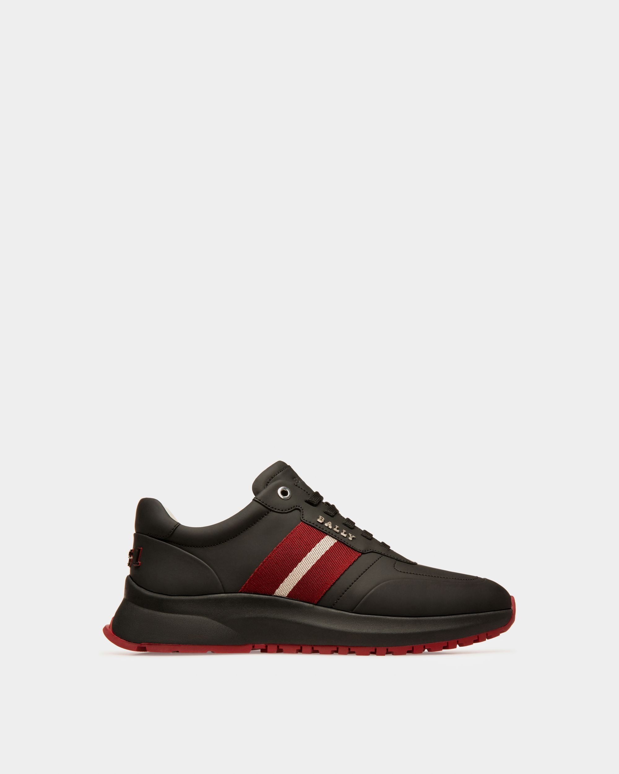 Daryn Mesh & Leather Sneakers In Black - Men's - Bally - 01