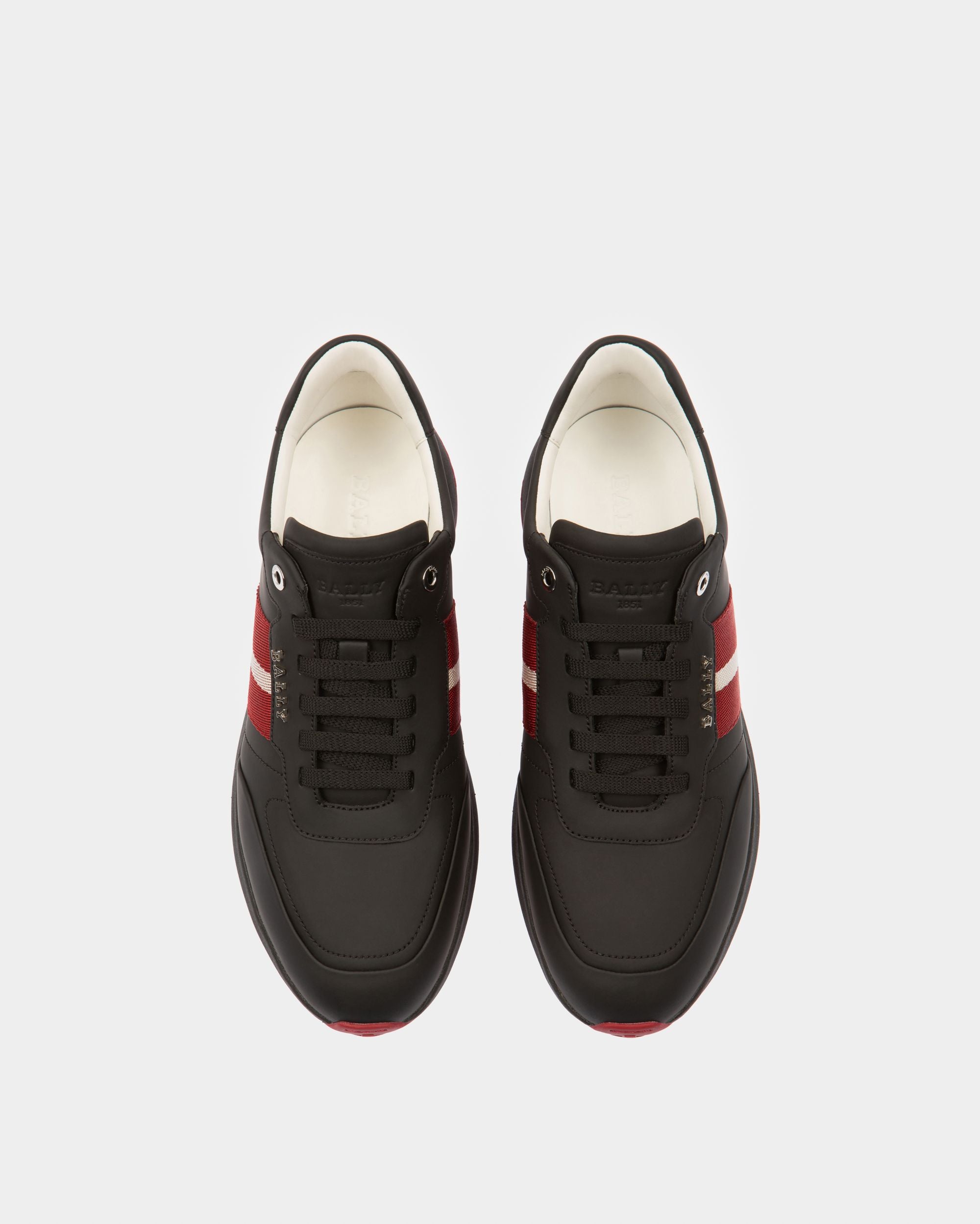 Daryn Mesh & Leather Sneakers In Black - Men's - Bally - 02