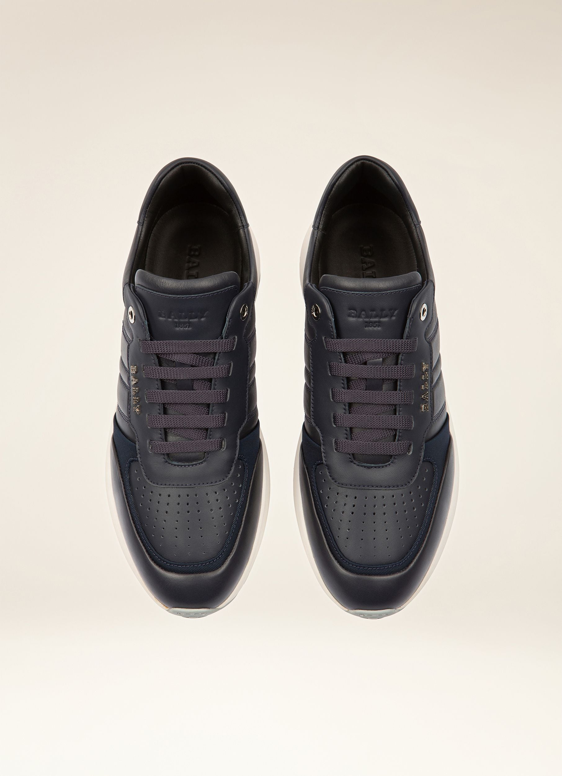 Dessye Fabric & Leather Sneakers In Navy - Herren - Bally - 04