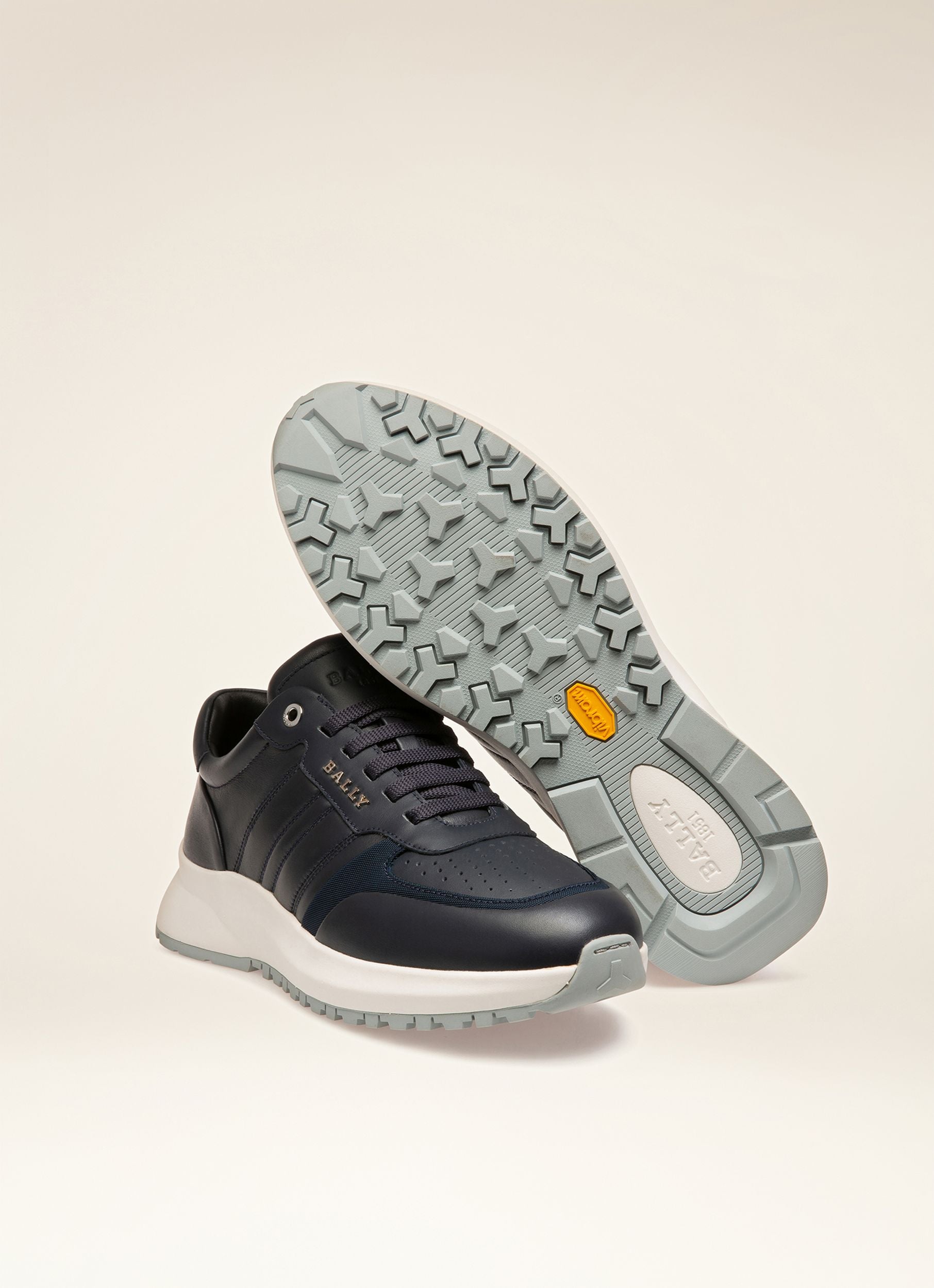 Dessye Fabric & Leather Sneakers In Navy - Herren - Bally - 05