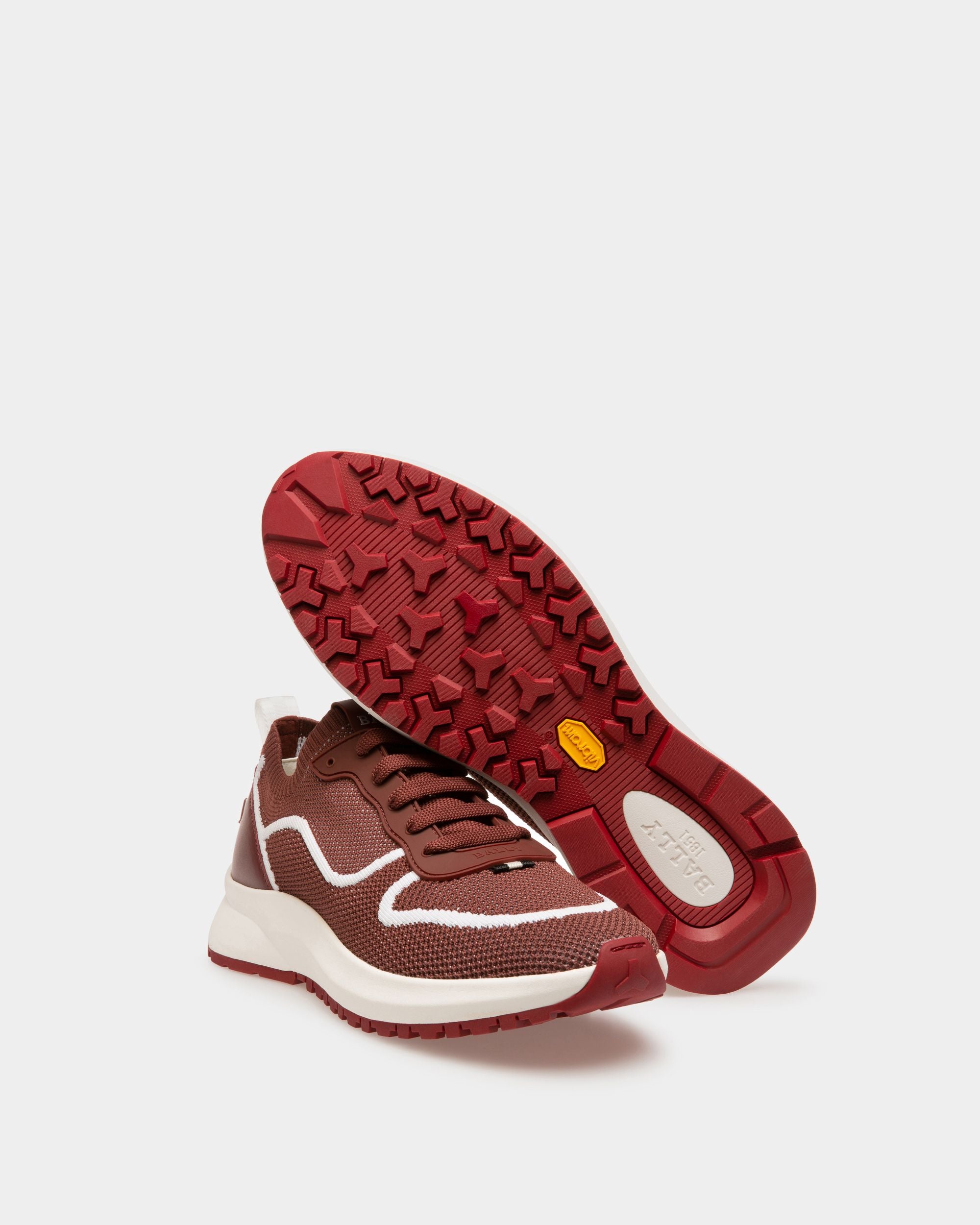 Davyn Sneaker Aus Traditionsrotem Und Weissem Netzstoff - Herren - Bally - 02