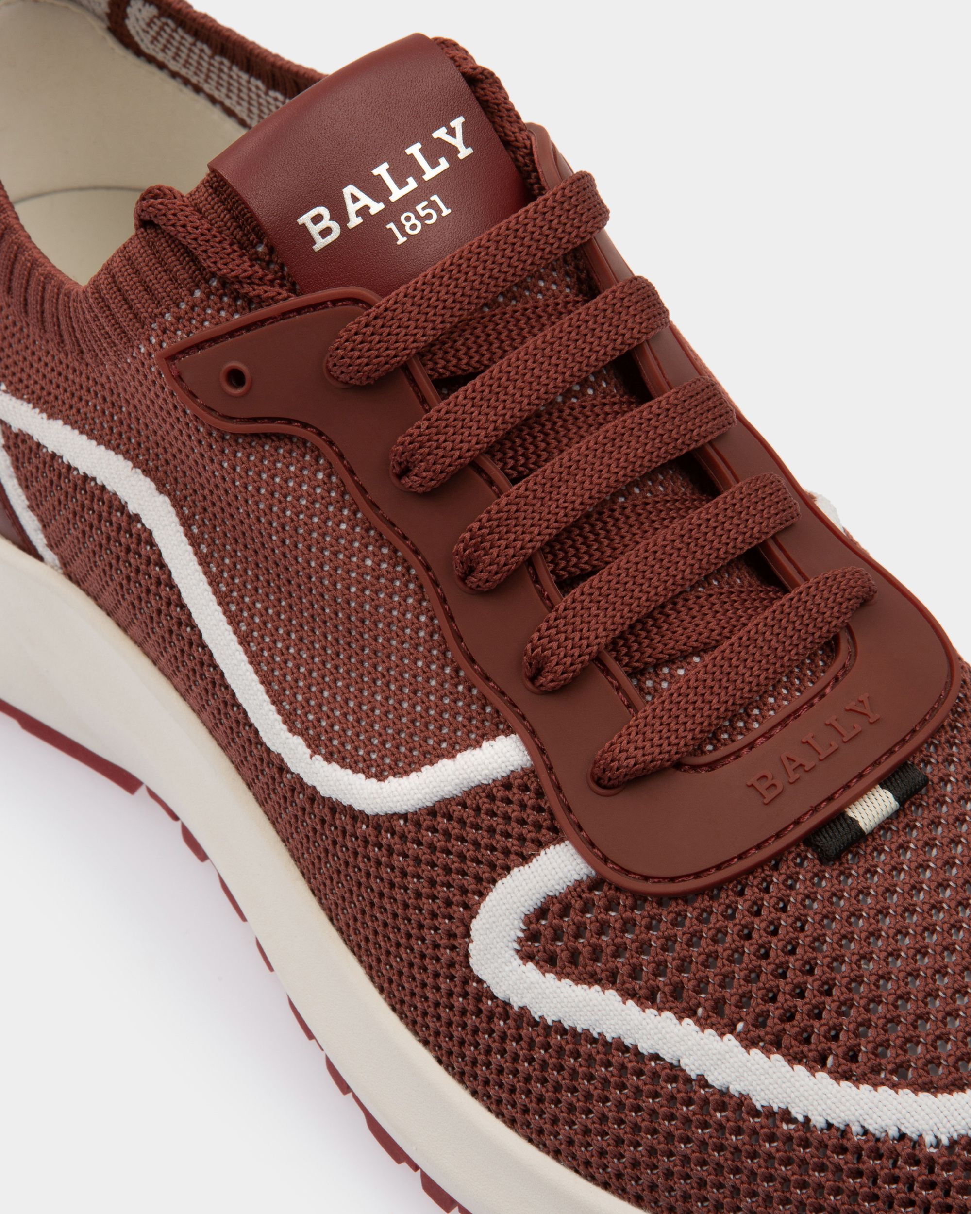 Davyn Sneaker Aus Traditionsrotem Und Weissem Netzstoff - Herren - Bally - 03