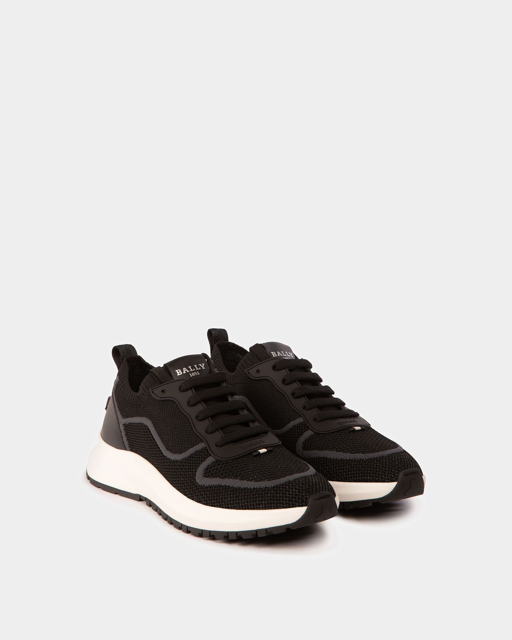Davyn Sneakers En Filet Et Cuir Noirs - Homme - Bally - 03