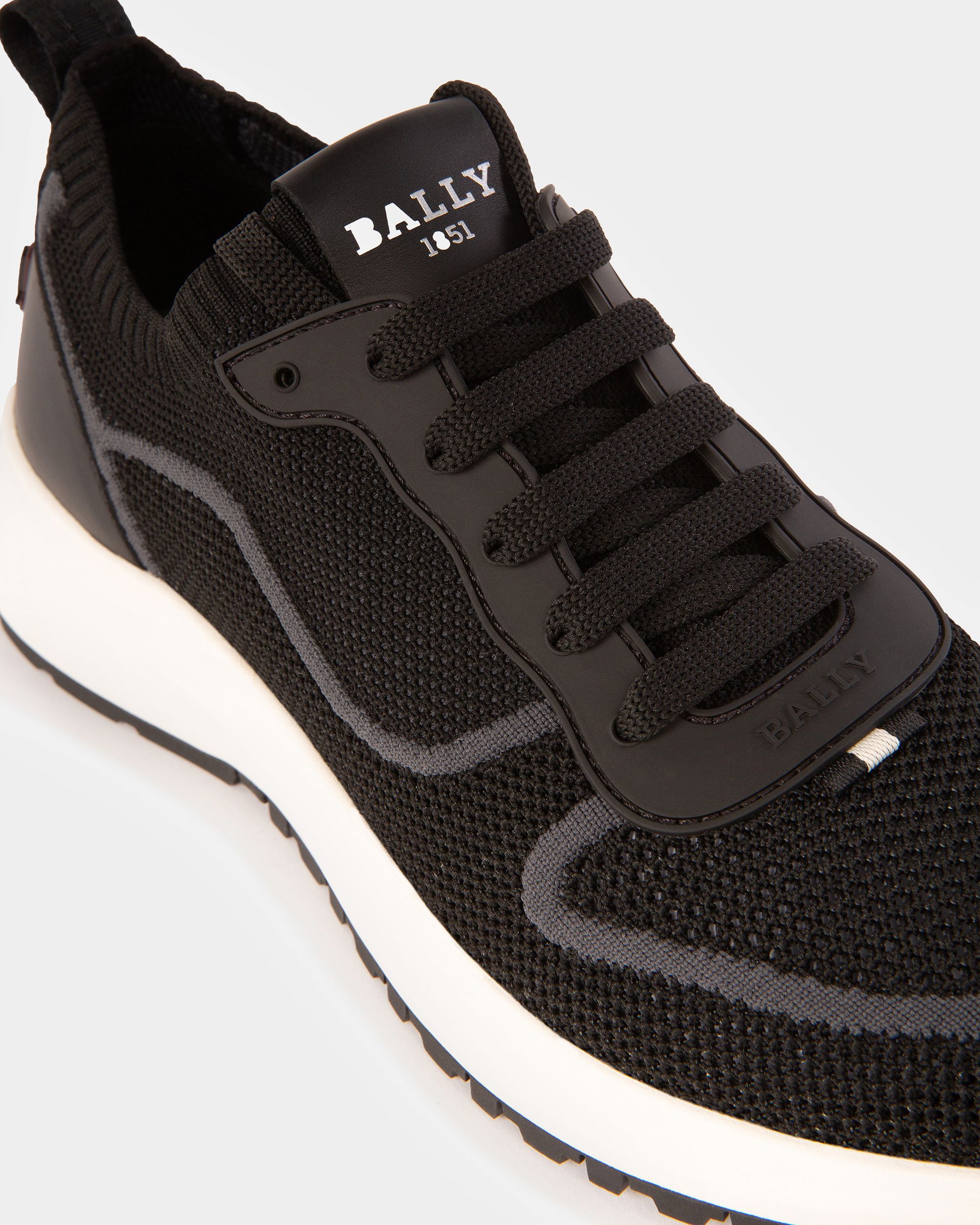 Davyn Sneakers En Filet Et Cuir Noirs - Homme - Bally - 06