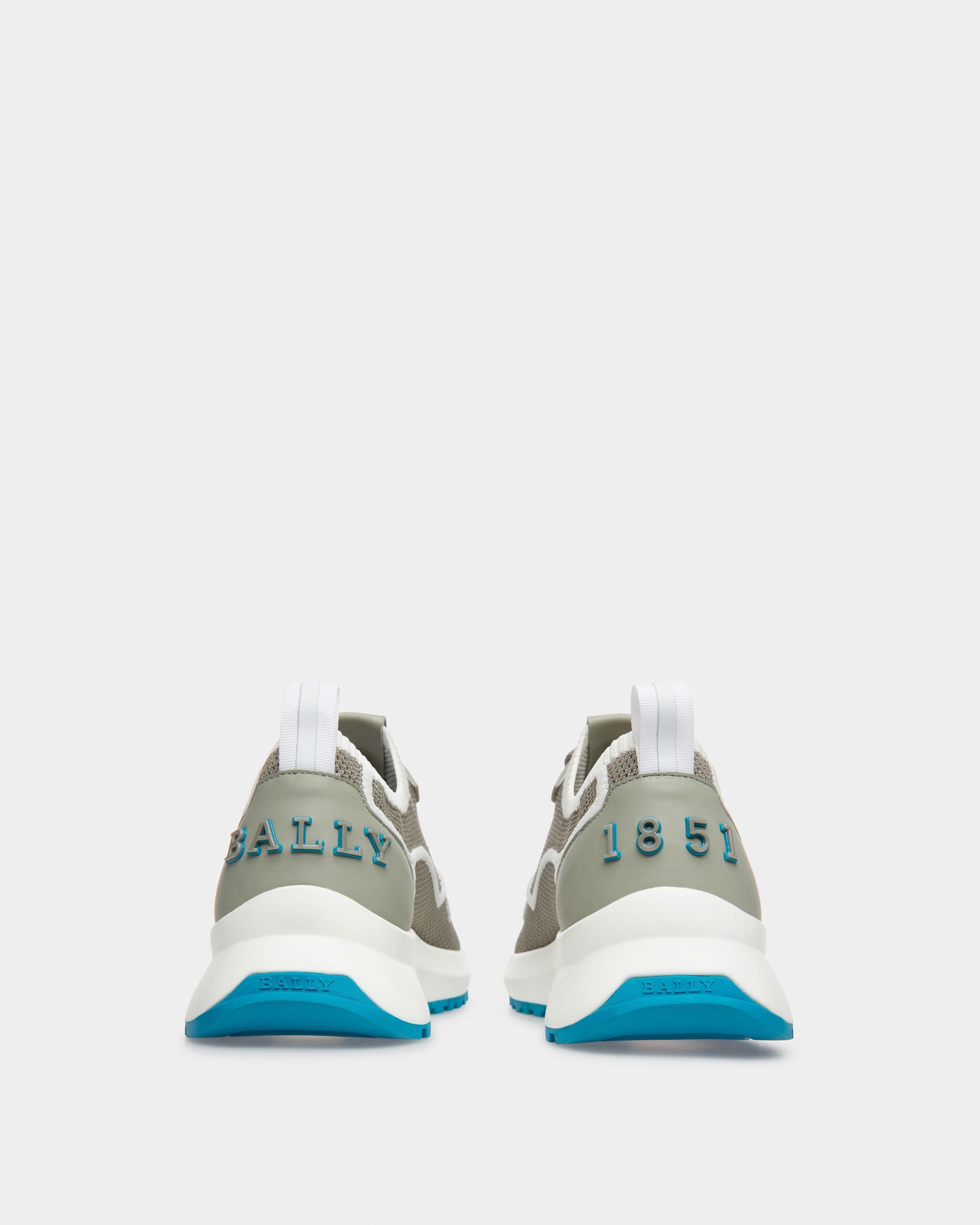 Davyn Sneaker Aus Grauem Und Weissem Netzstoff Und Leder - Herren - Bally - 04