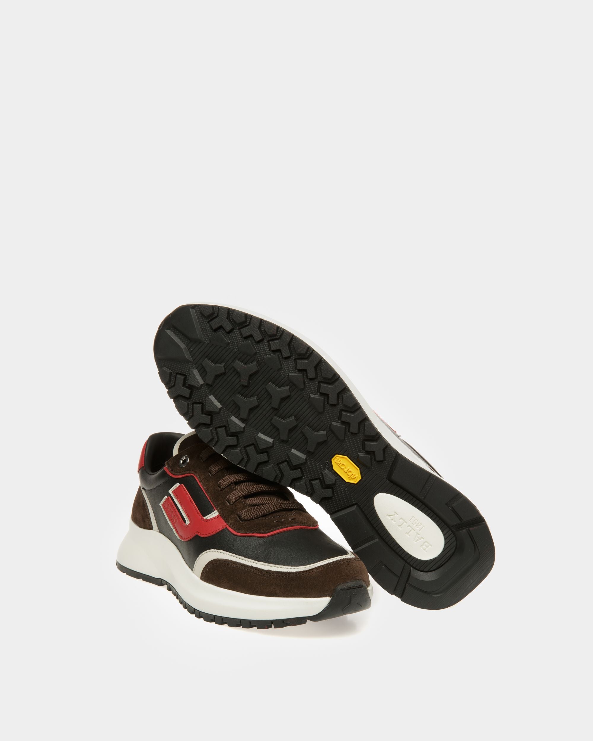 Demmy Sneakers En Cuir Brun Ébène - Homme - Bally - 03