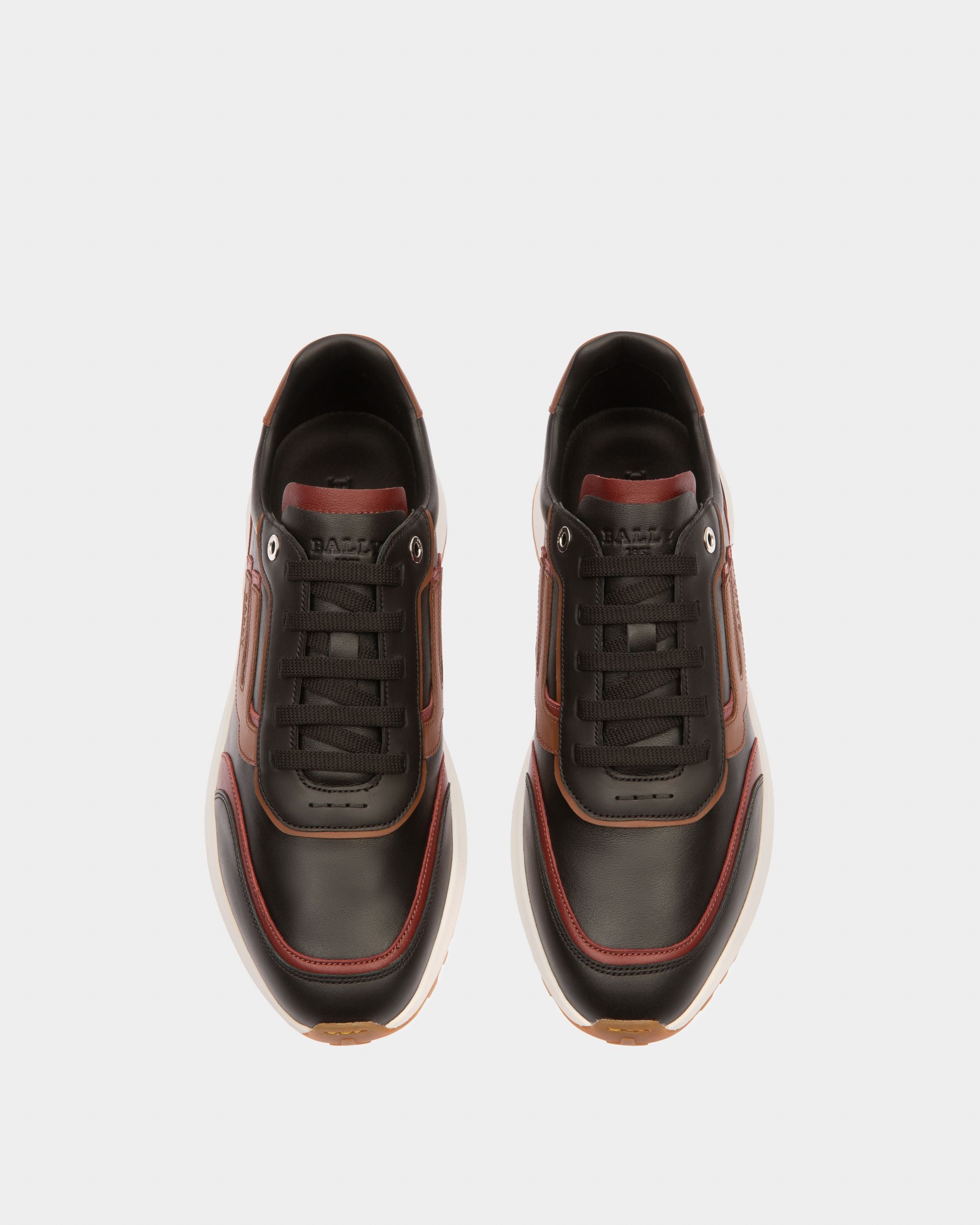 Outline Sneaker In Black Leather - Homme - Bally - 02