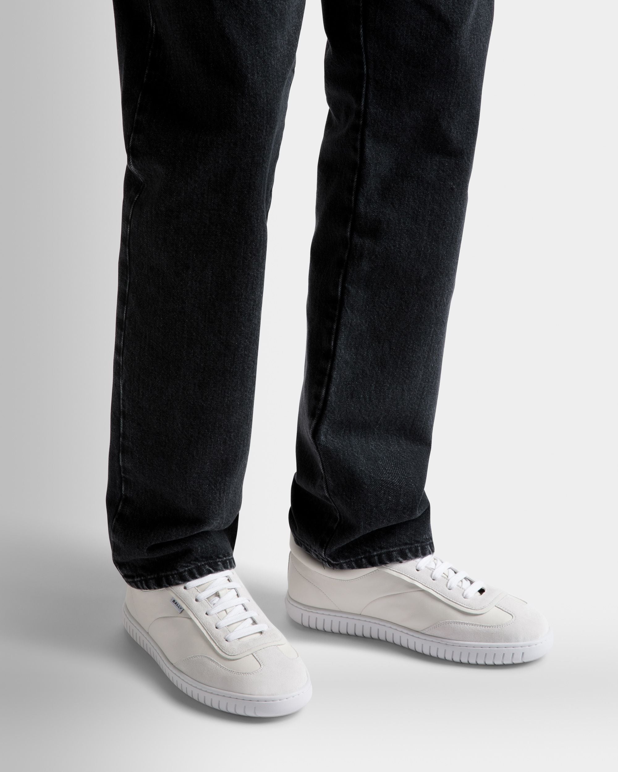 Sneakers Player En Cuir Blanc - Homme - Bally - 02