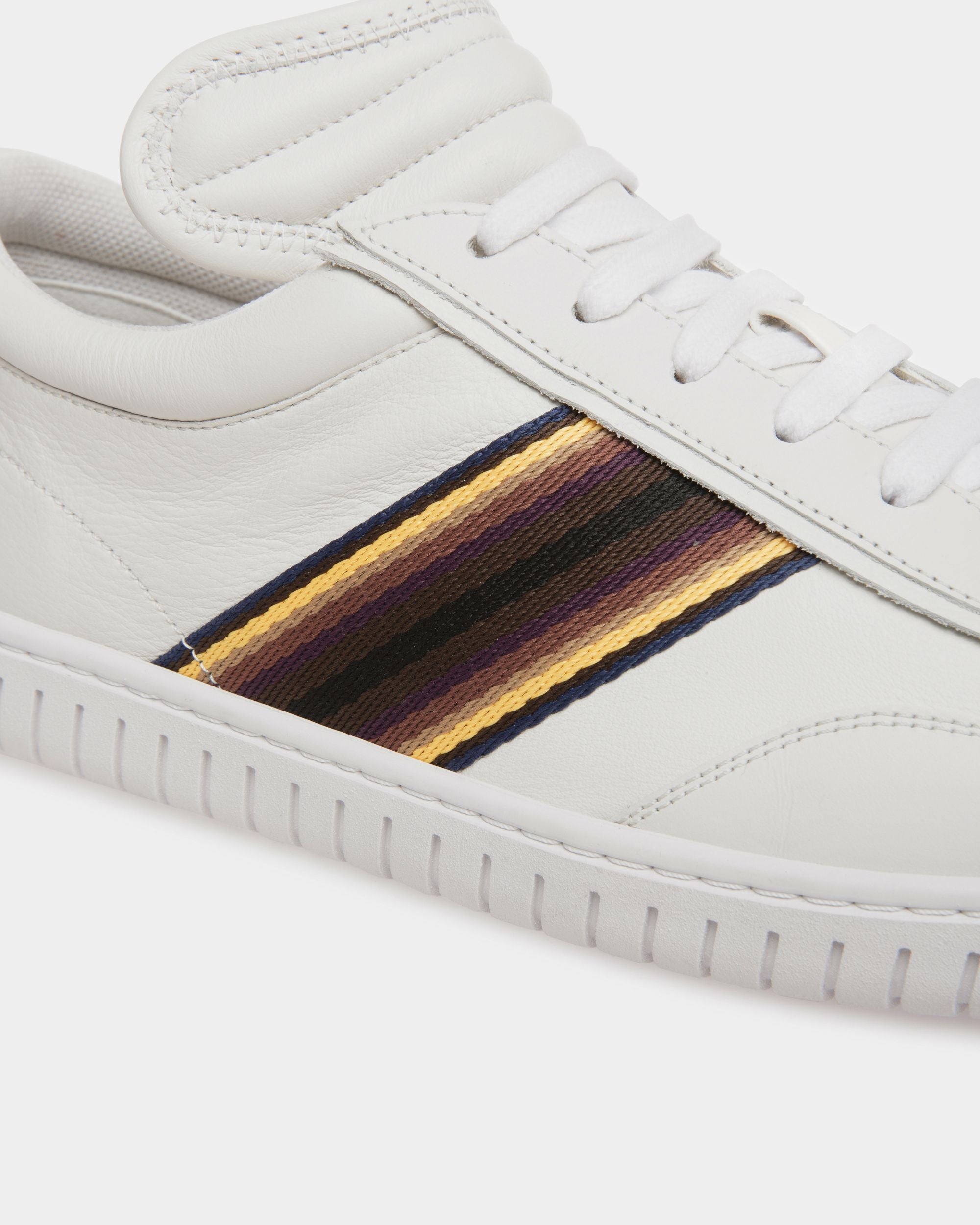 Sneakers Player En Cuir Blanche - Homme - Bally - 06