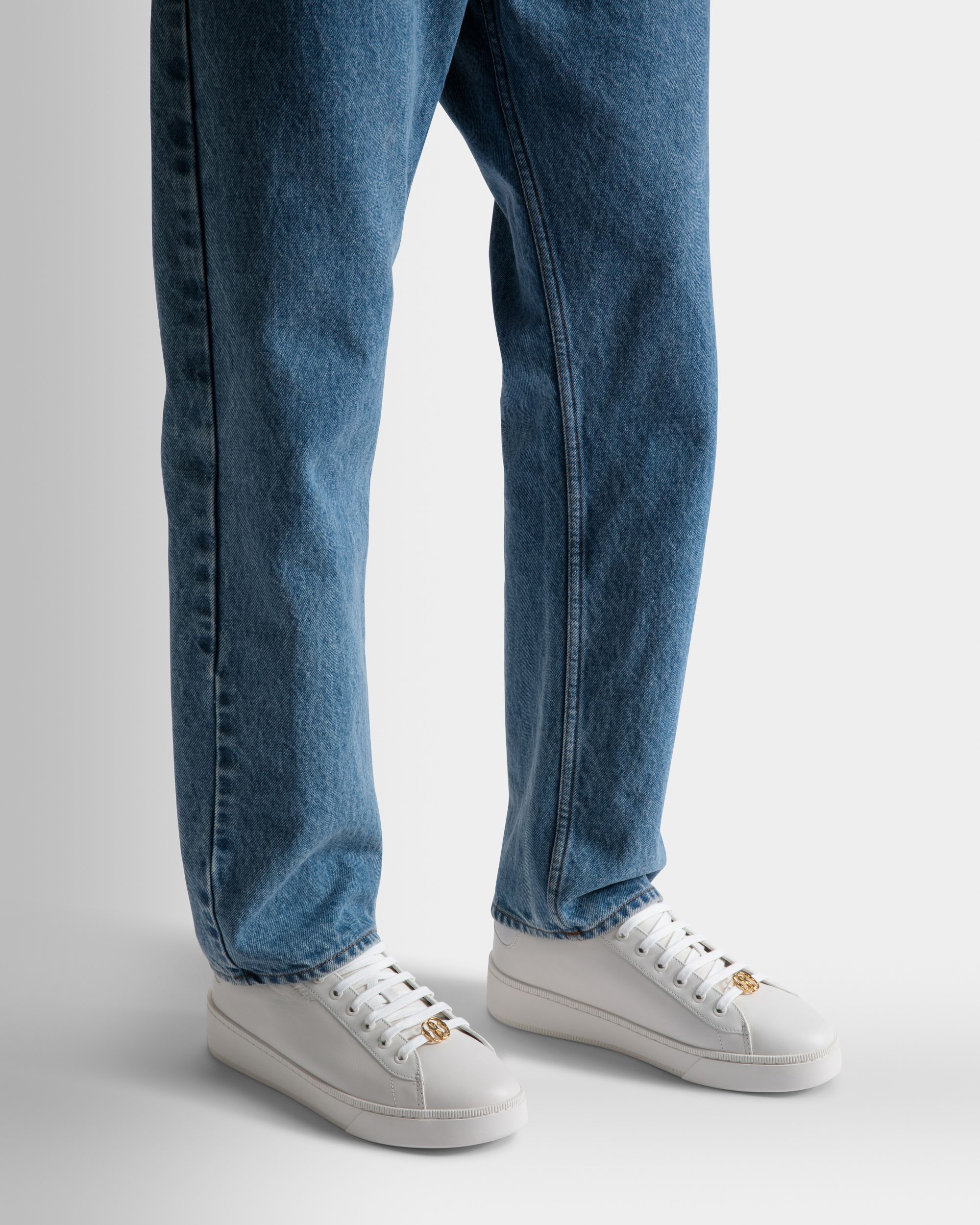 Zapatillas Raise De Piel Blanca - Hombre - Bally - 02