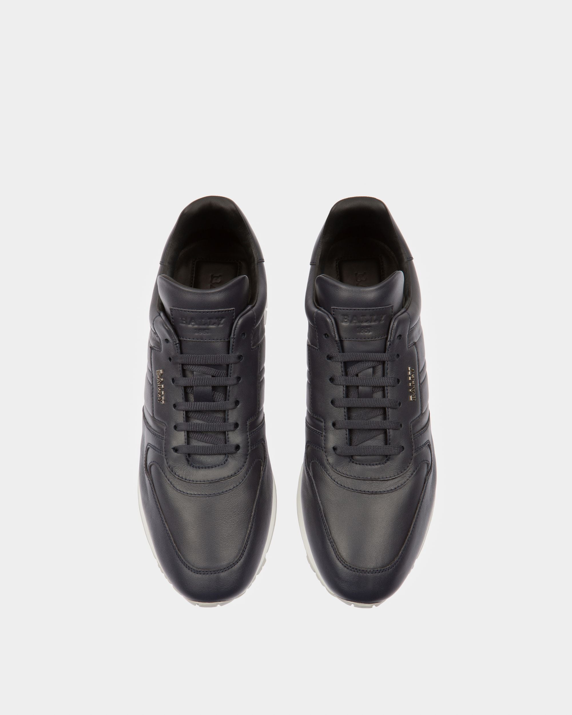 Asler Sneakers En Cuir Bleu Marine - Homme - Bally - 02