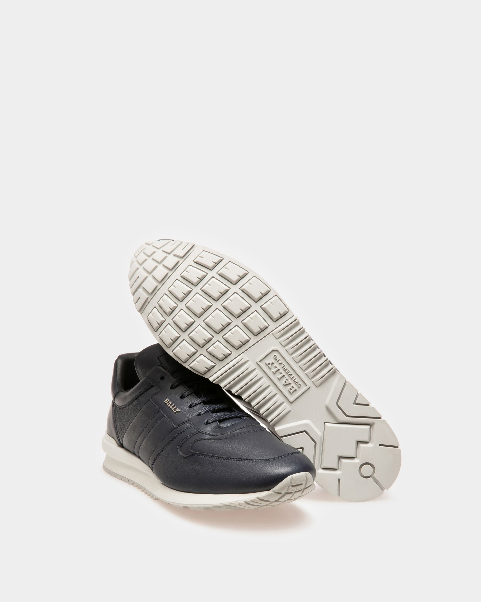Asler Sneakers En Cuir Bleu Marine - Homme - Bally - 04