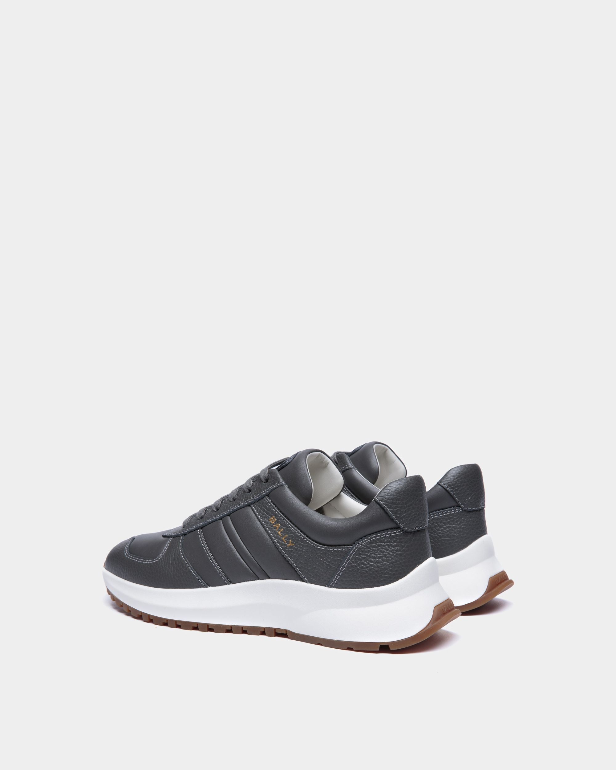 Sneaker Outline En Cuir Grainé Gris - Homme - Bally - 03