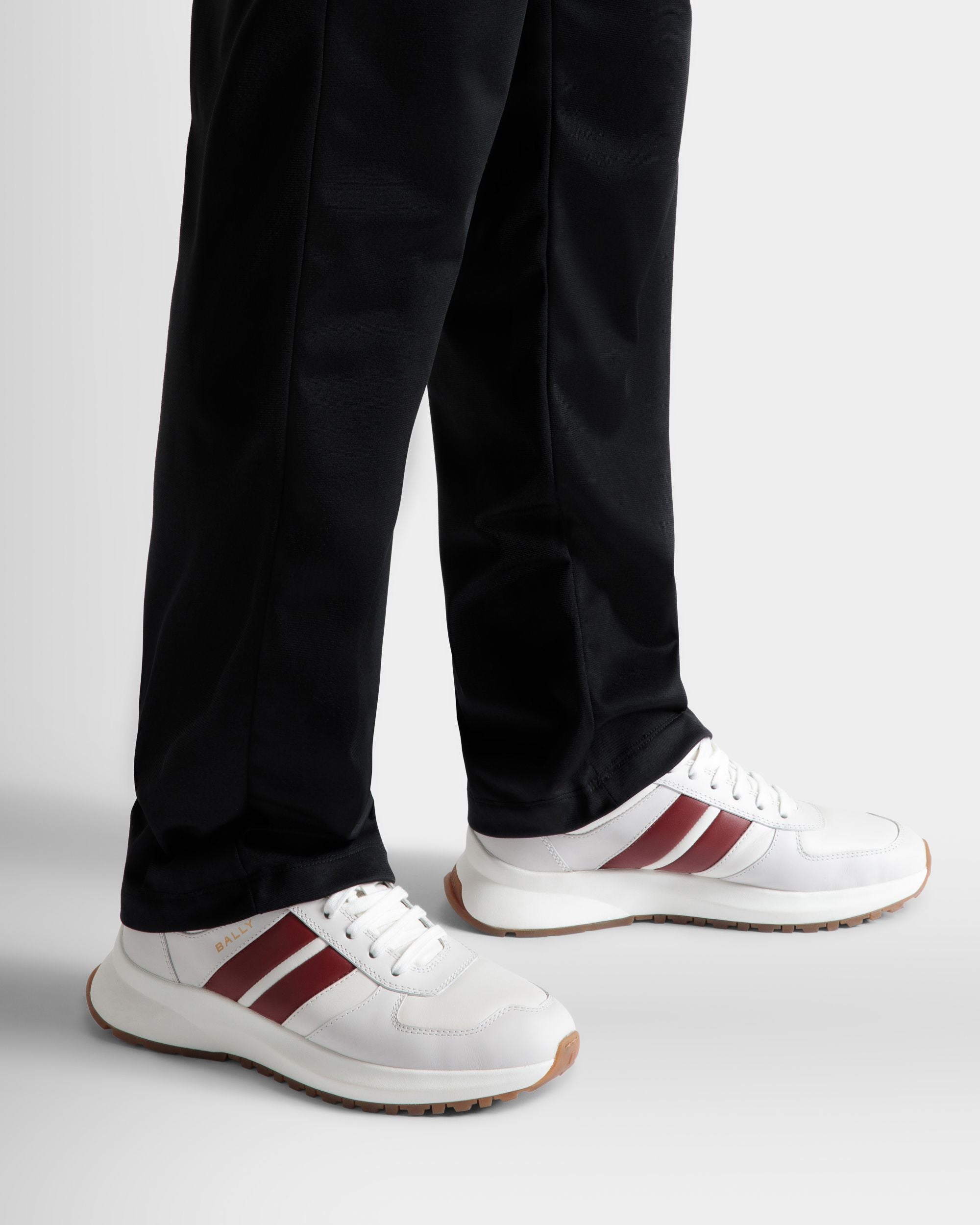 Outline Sneaker Aus Leder In Weiß - Herren - Bally - 02