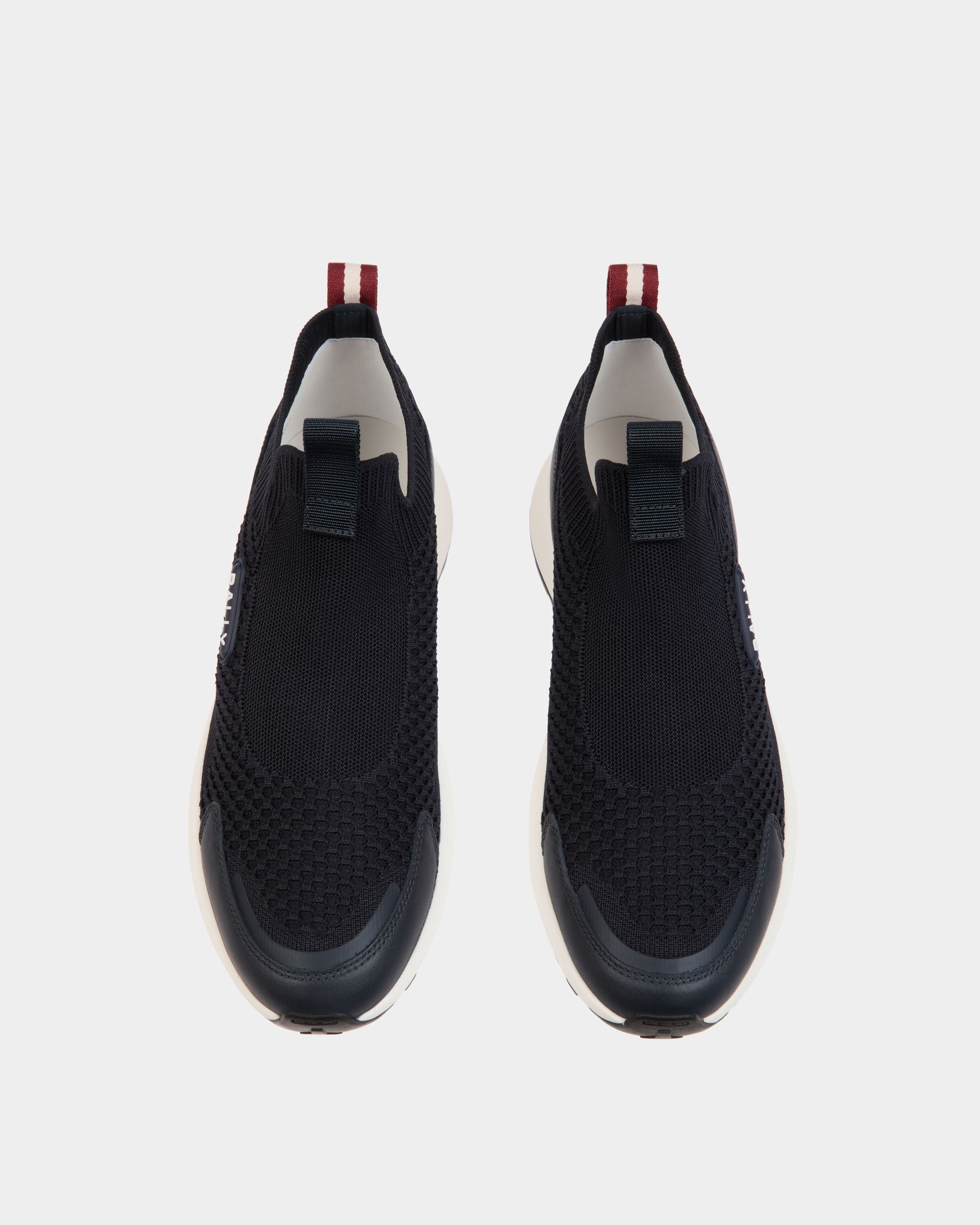 Sneaker Outline En Maille Navy Blue - Homme - Bally - 04