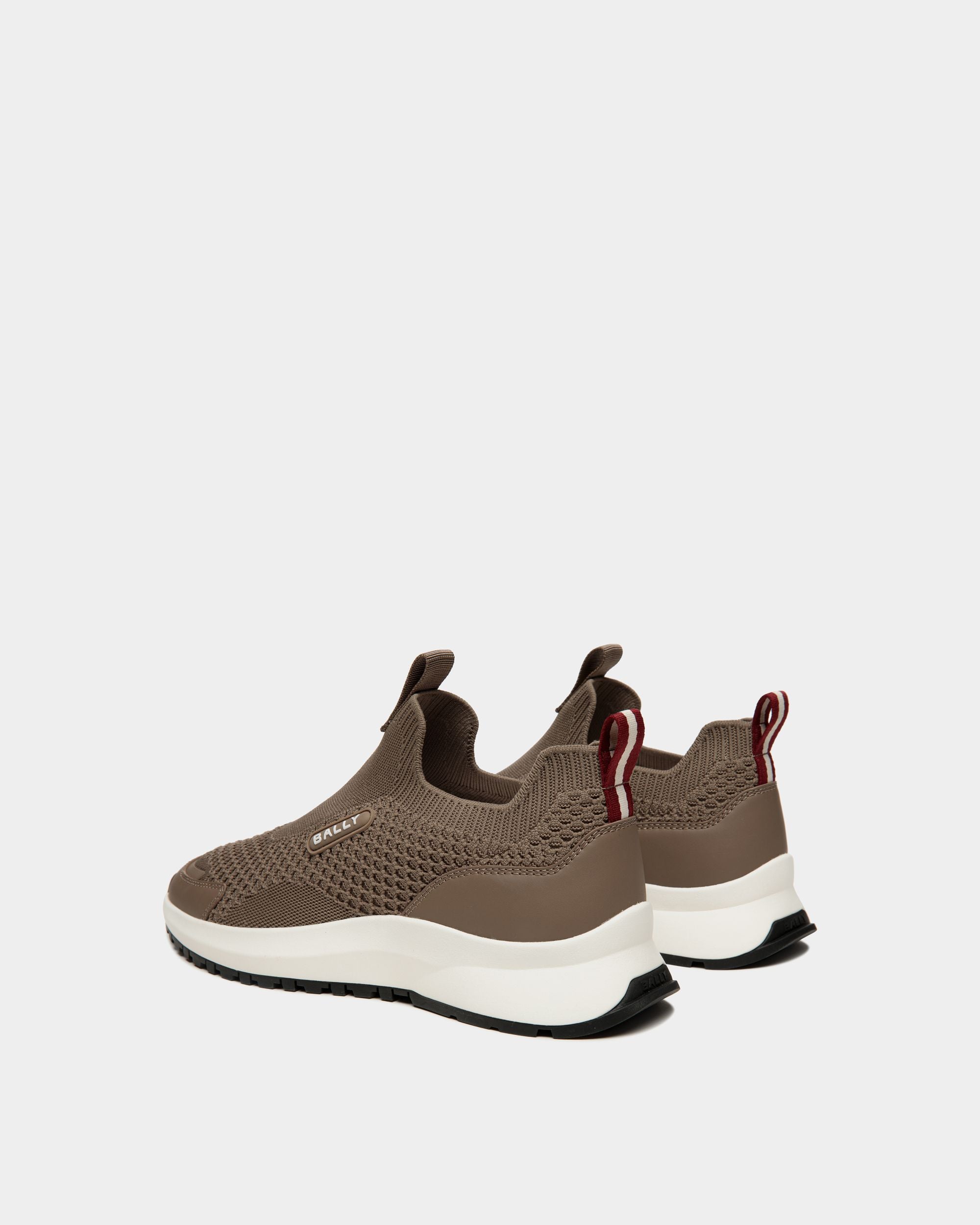 Outline Sneaker Aus Strickgewebe In Taupe - Herren - Bally - 03