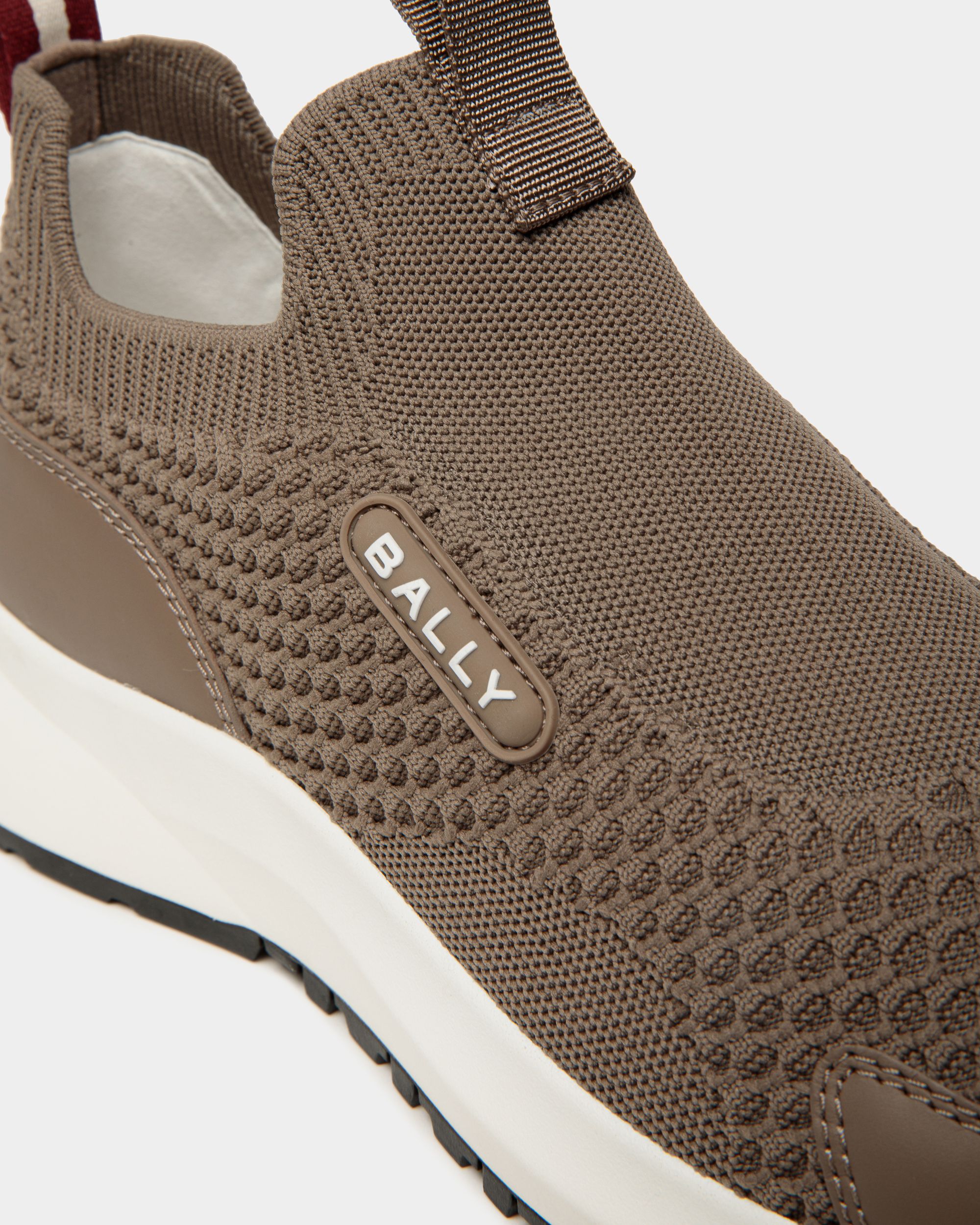 Outline Sneaker Aus Strickgewebe In Taupe - Herren - Bally - 05