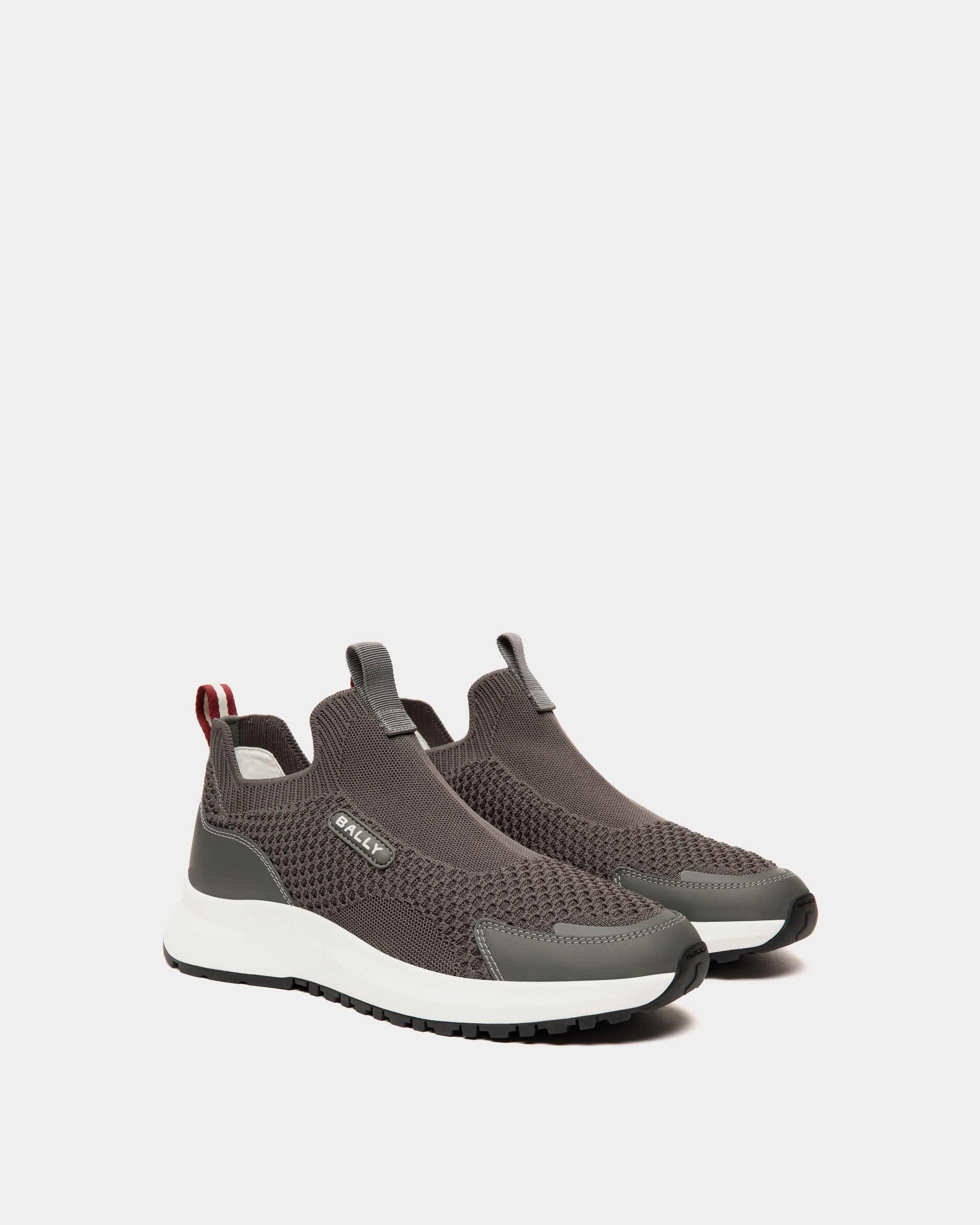 Outline Sneaker In Grey Knit Fabric - Hombre - Bally - 02