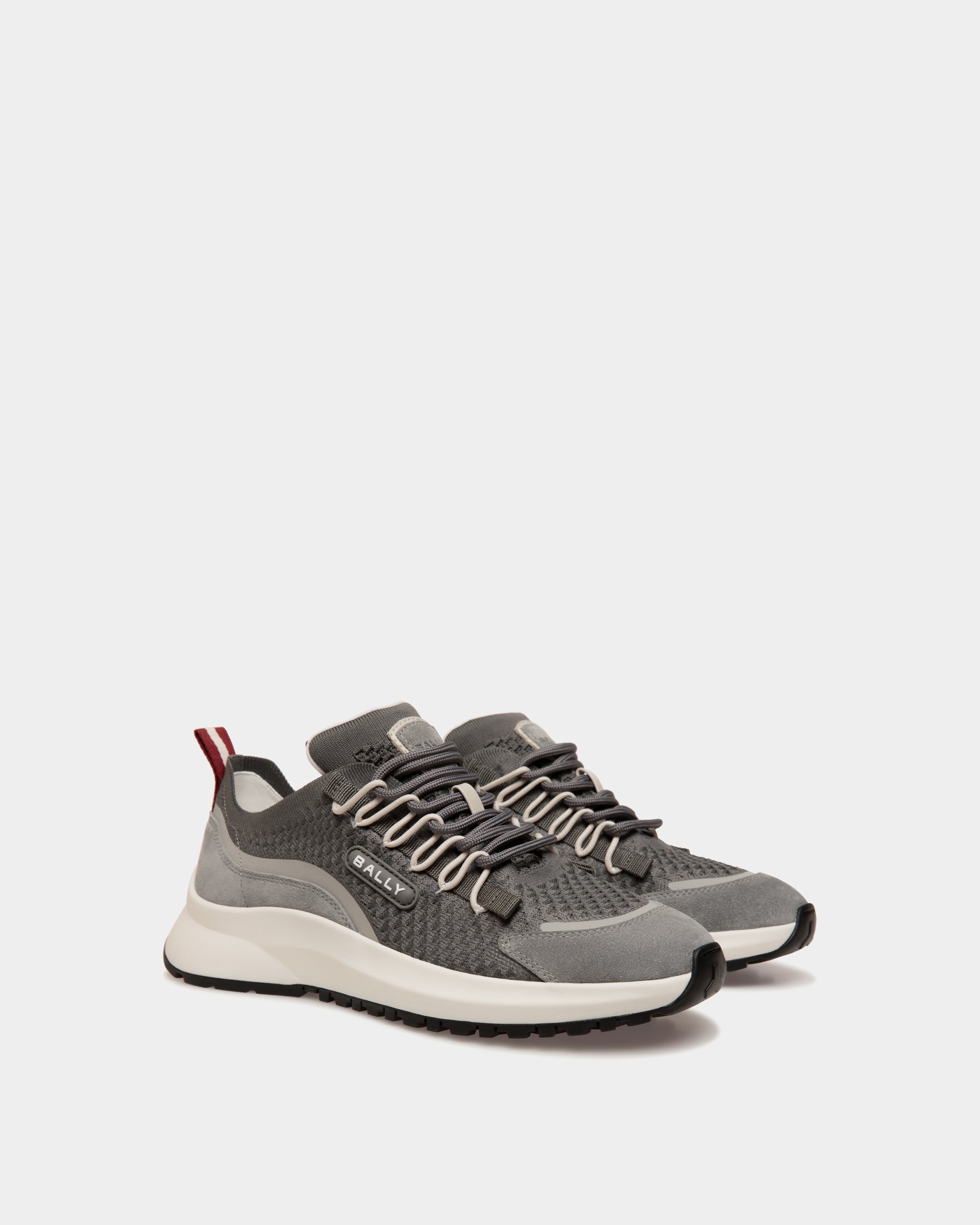 Sneaker Outline En Maille Light Grey - Homme - Bally - 02