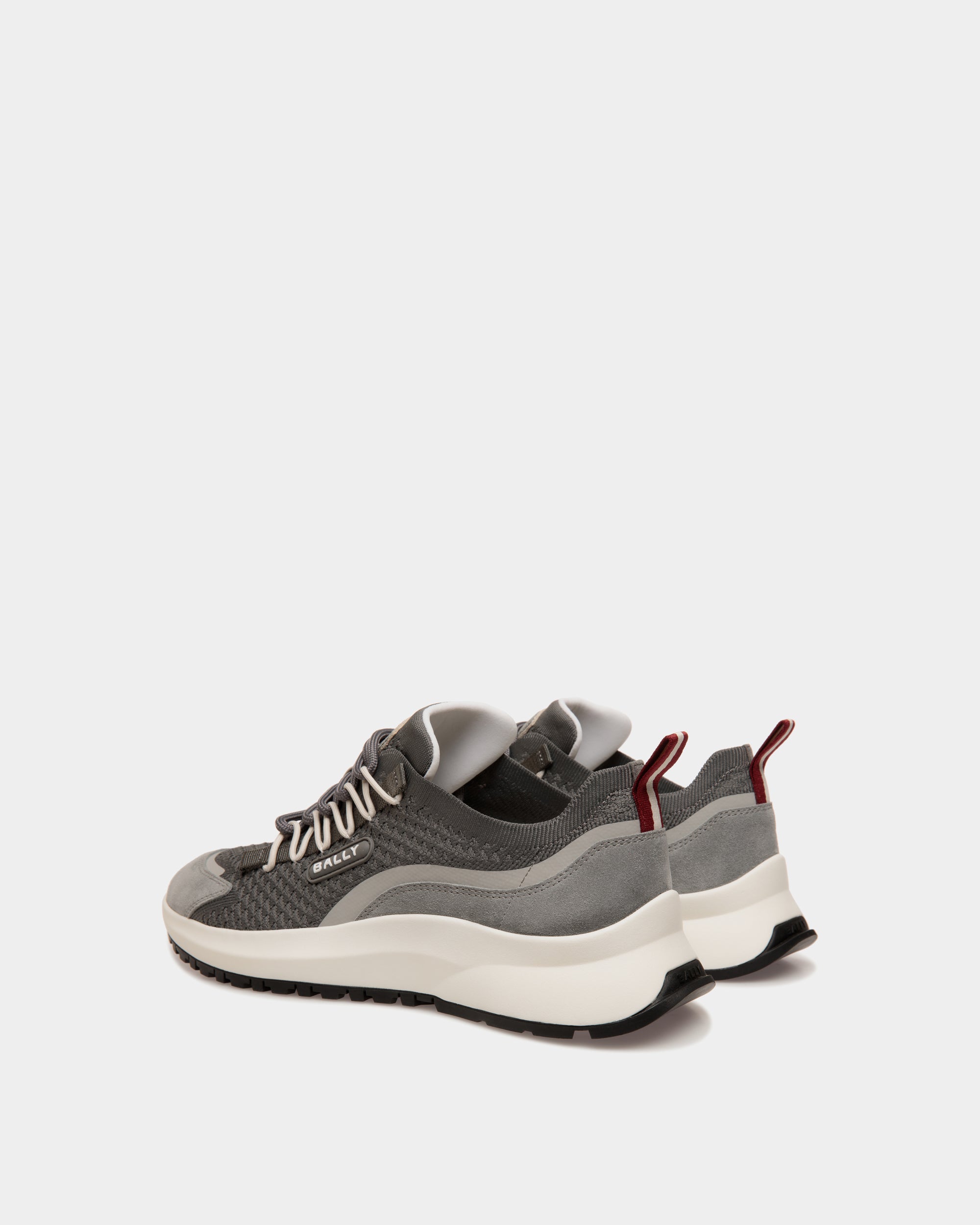 Sneaker Outline En Maille Light Grey - Homme - Bally - 03