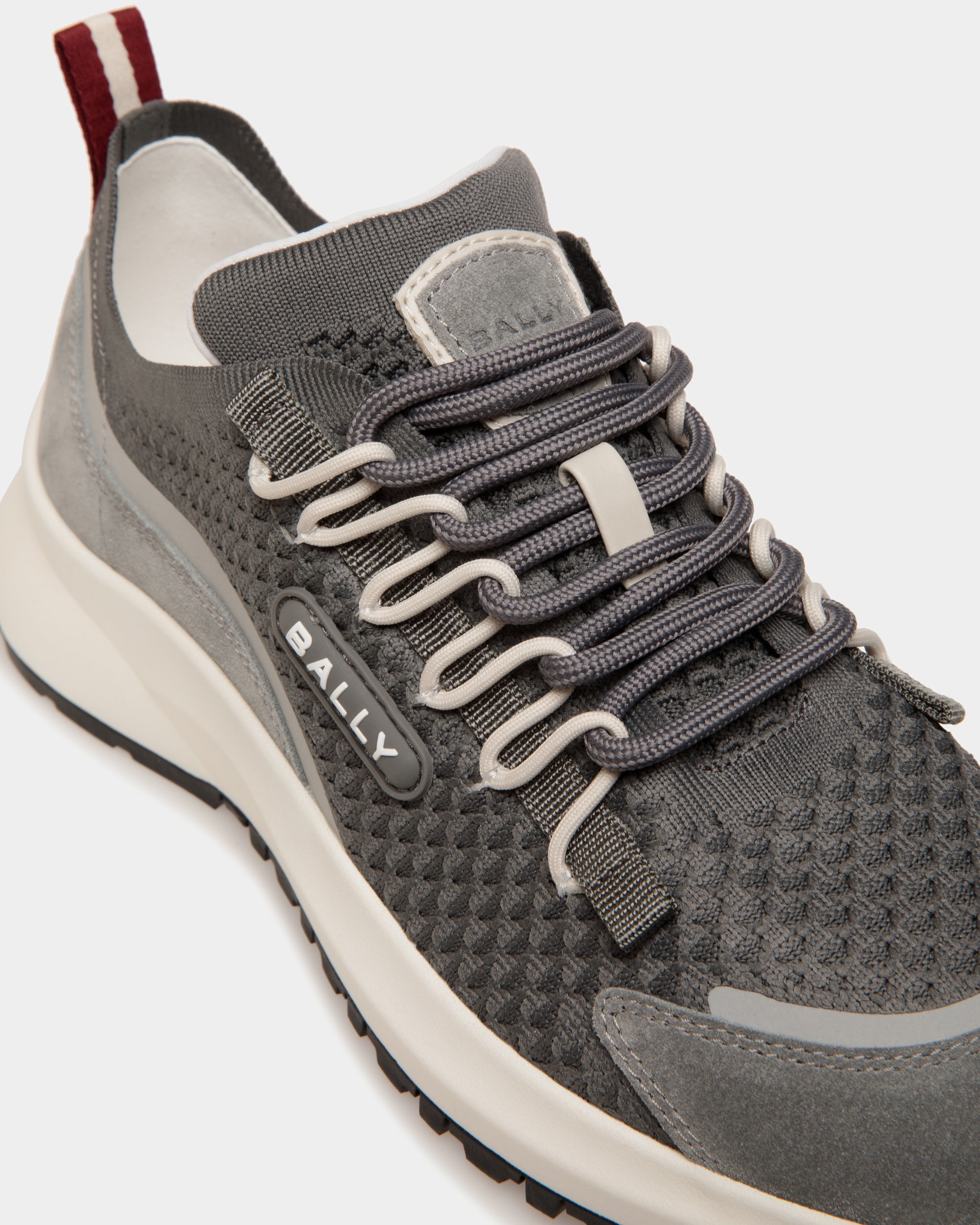 Sneaker Outline En Maille Light Grey - Homme - Bally - 05