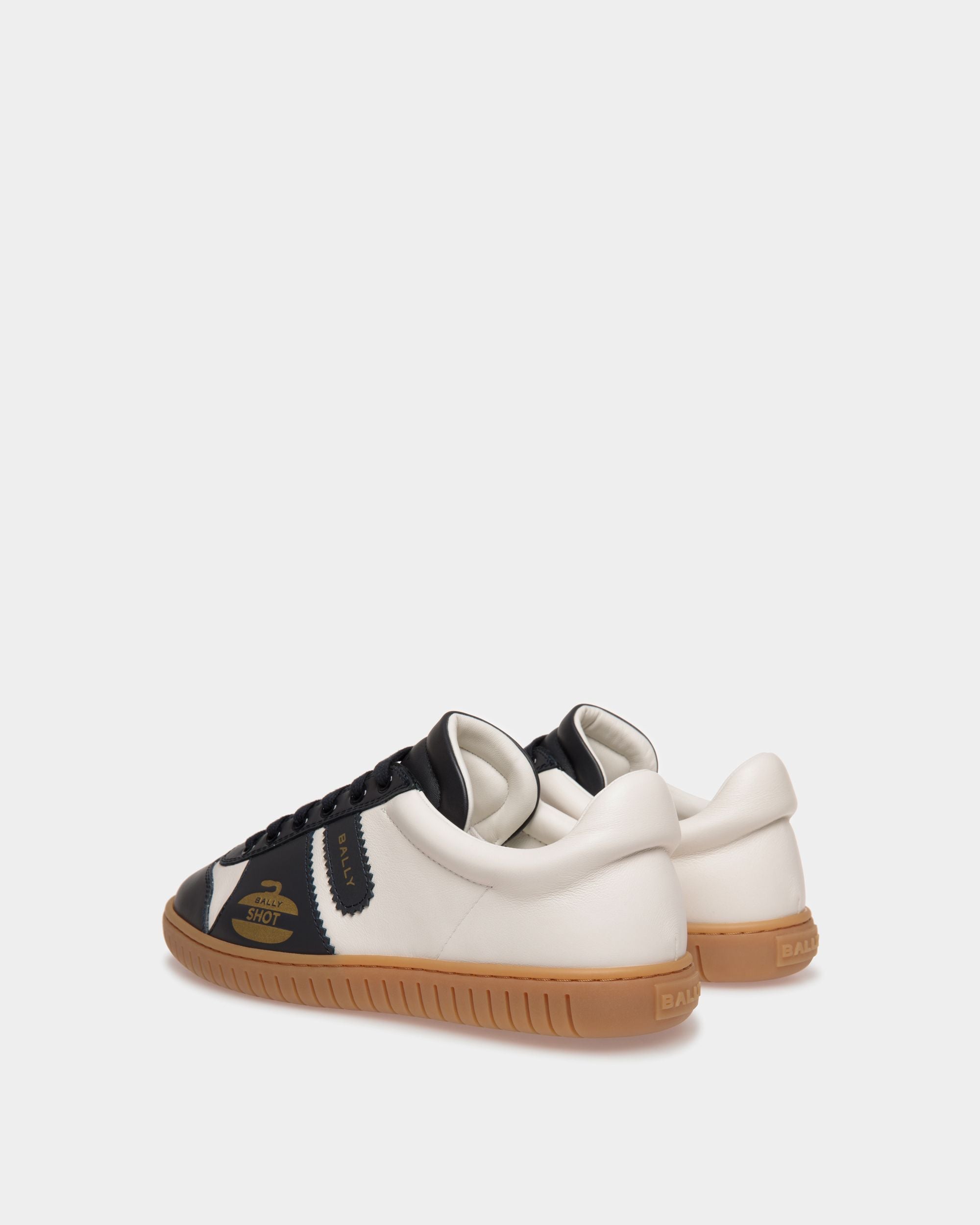 Sneaker Player En Cuir Bleu Et Blanc - Homme - Bally - 03