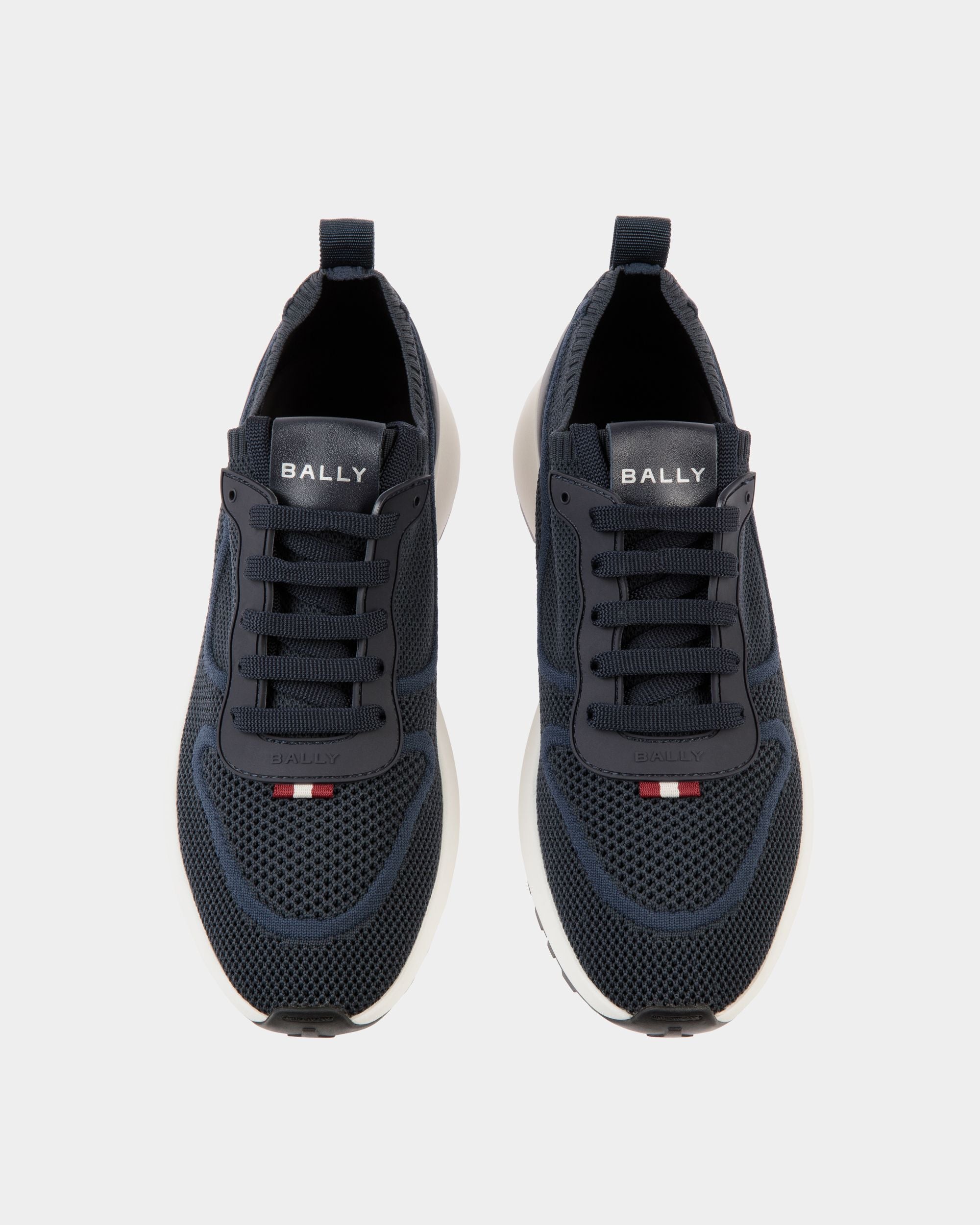 Sneaker Outline En Maille Navy Blue - Homme - Bally - 05