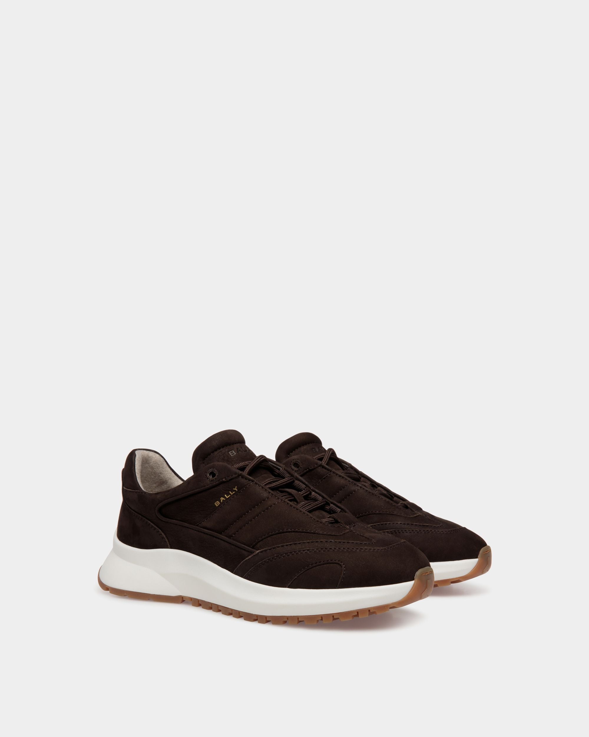Outline Sneaker in Ebano Nubuck - Hombre - Bally - 02