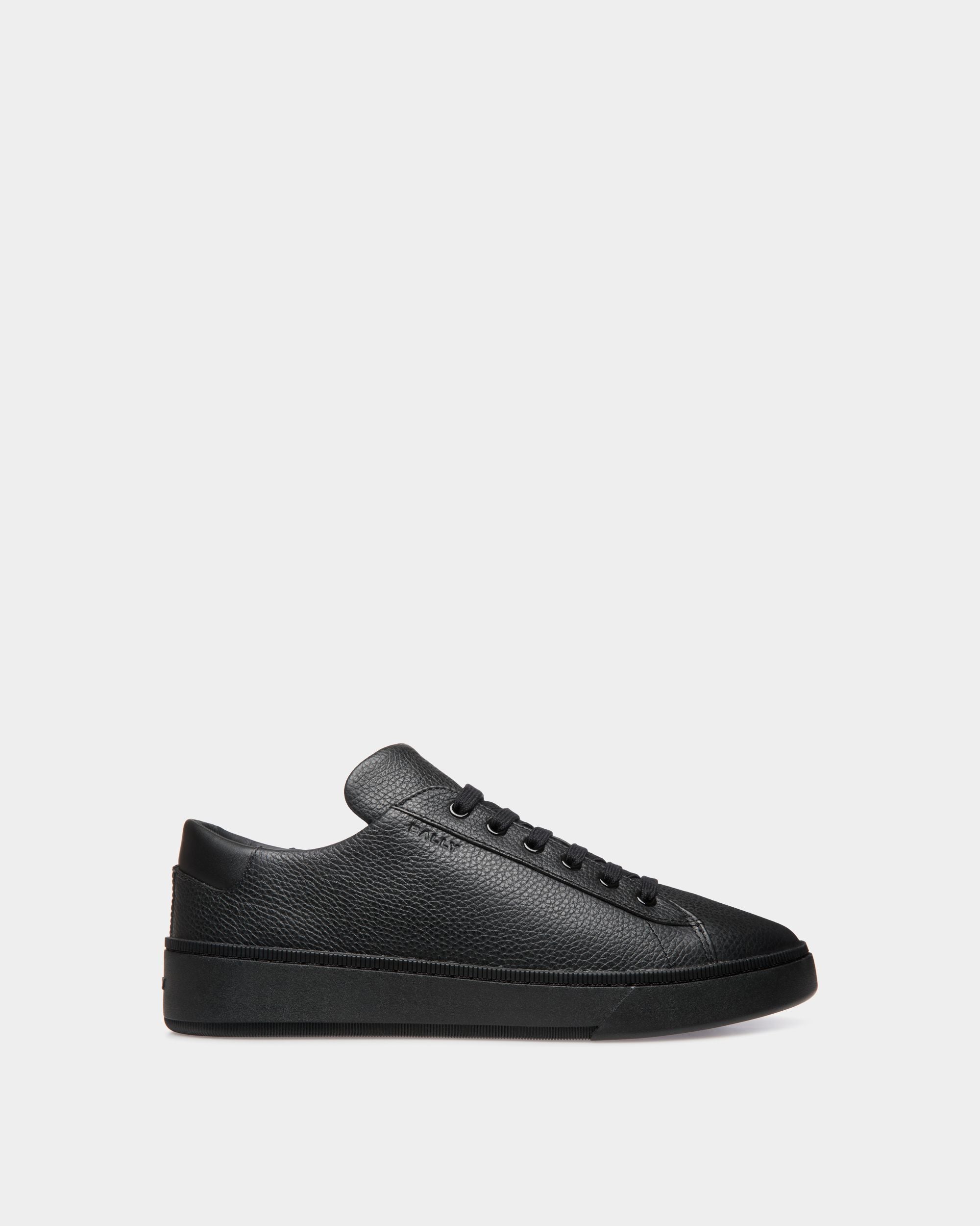 Raise Sneaker in Black Grained Leather - Homme - Bally - 01