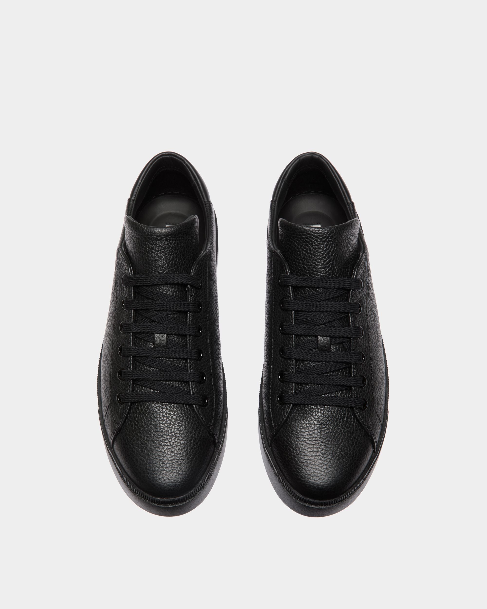 Raise Sneaker in Black Grained Leather - Homme - Bally - 05