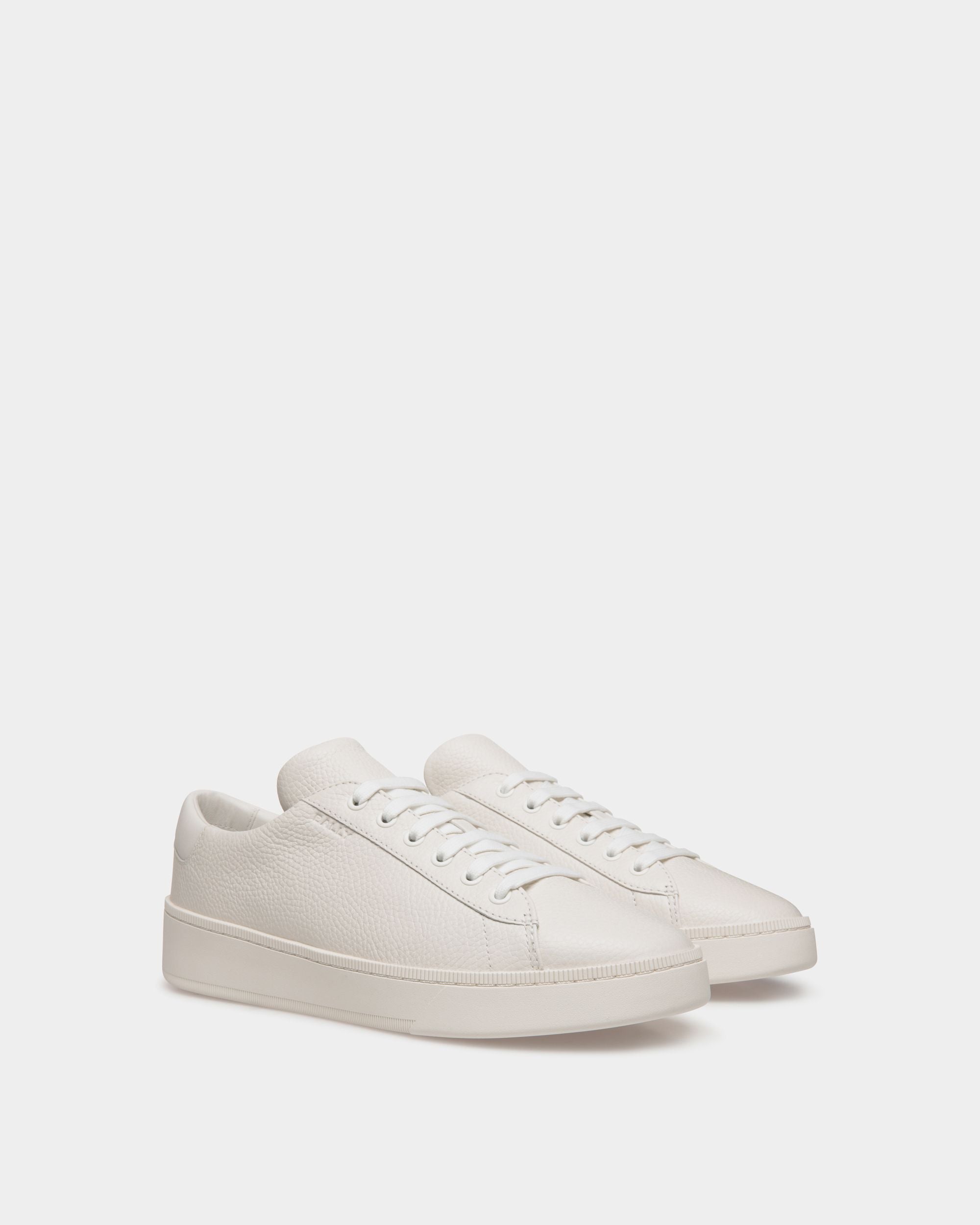 Sneaker Raise En Cuir Grainé Blanc - Homme - Bally - 03